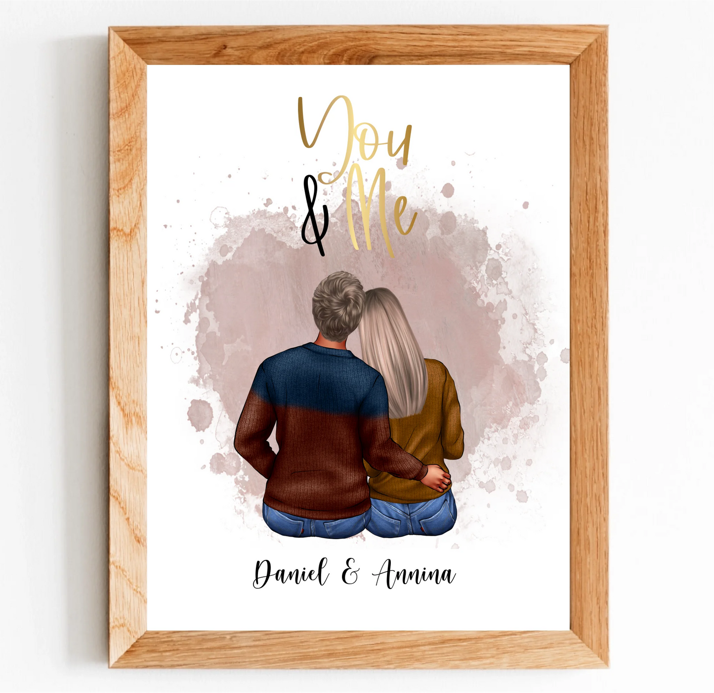 Paar Poster Personalisiertes Geschenk