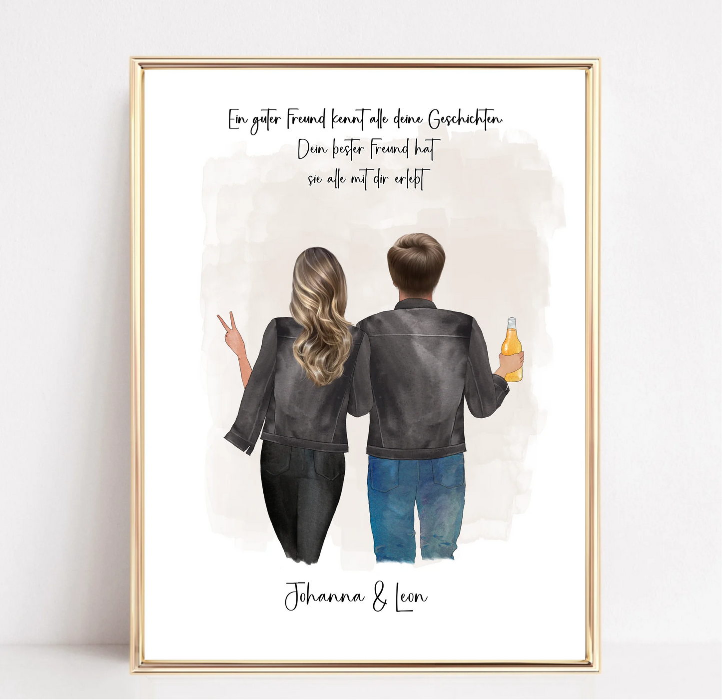 Beste Freunde Geschenkidee Poster