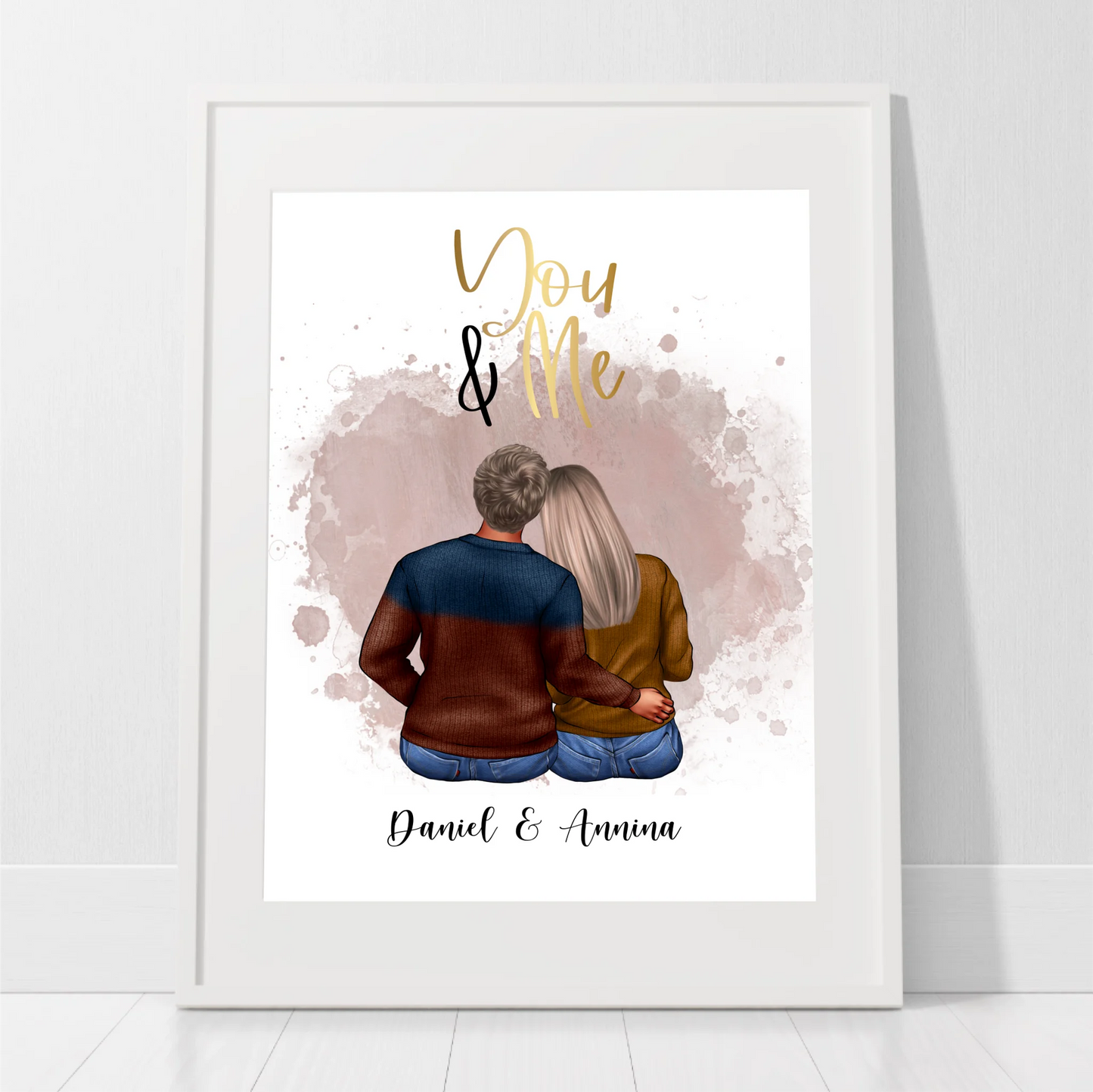 Paar Poster Personalisiertes Geschenk