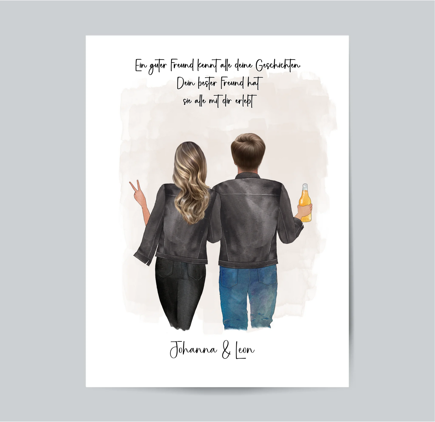 Beste Freunde Geschenkidee Poster