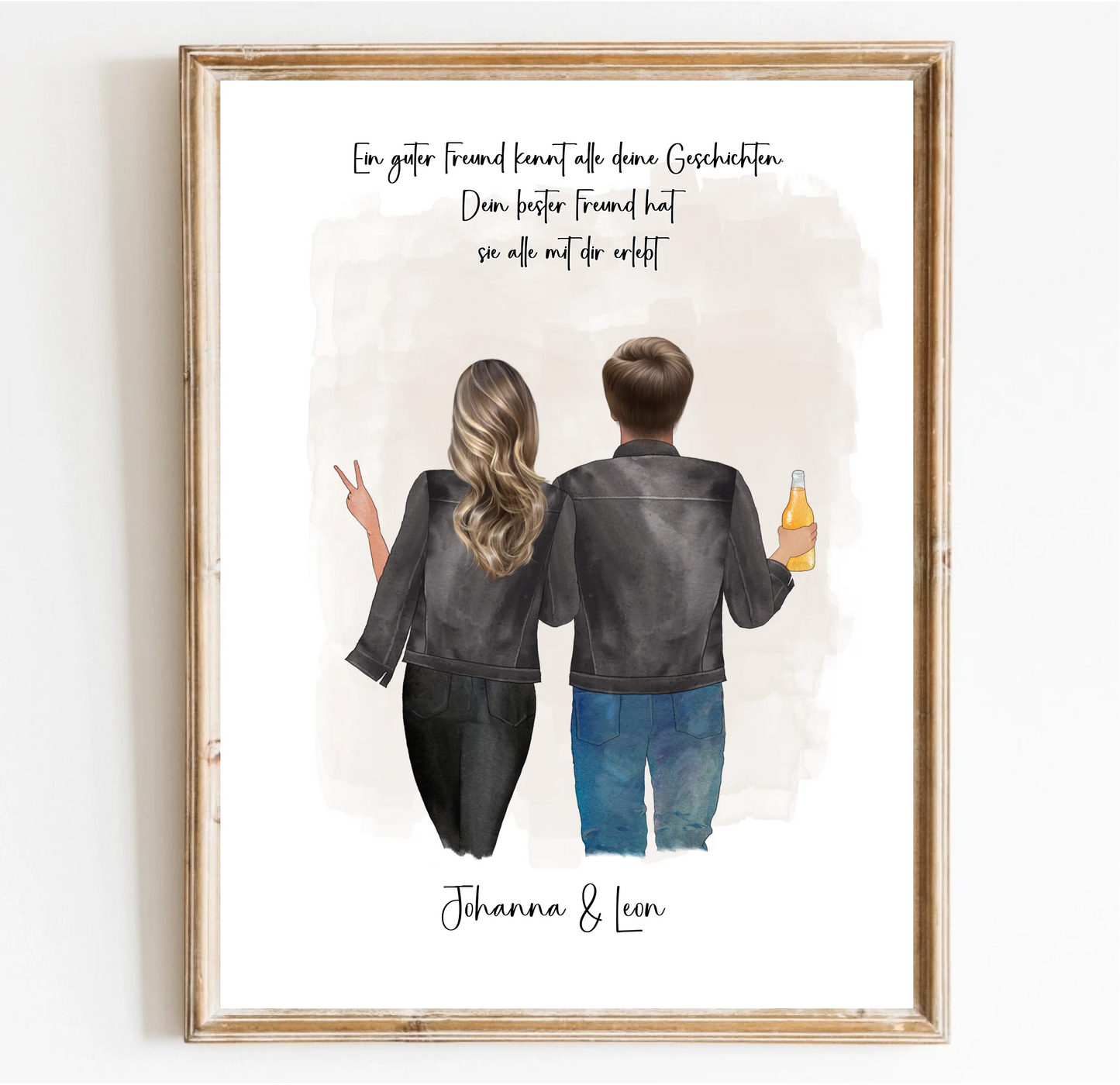 Beste Freunde Geschenkidee Poster