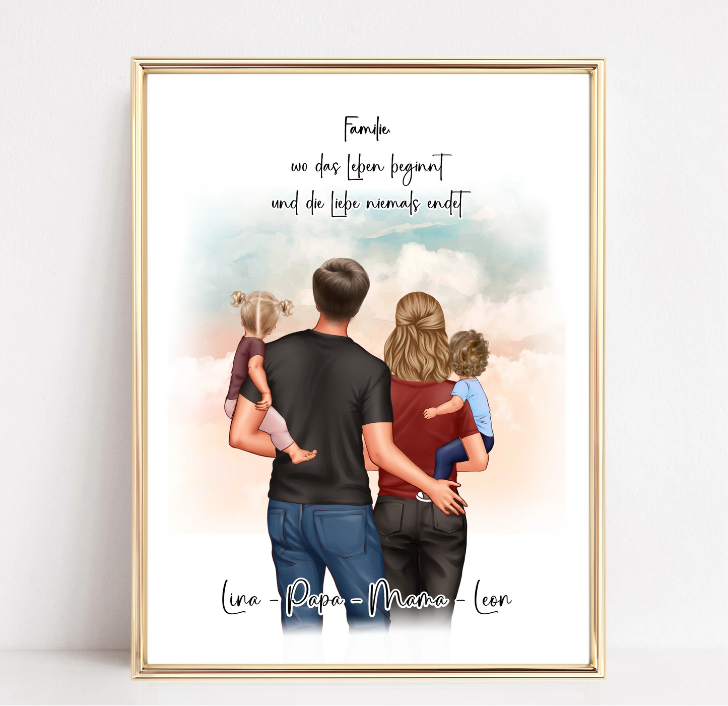 Personalisiertes Familien Geschenk Poster