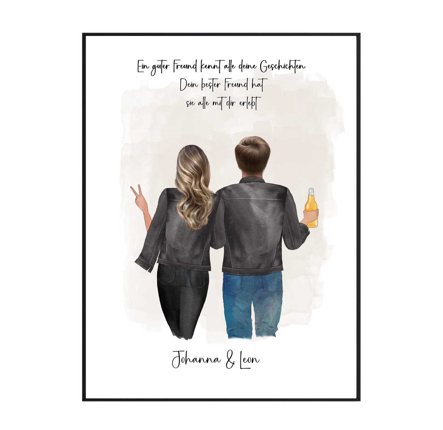 Beste Freunde Geschenkidee Poster