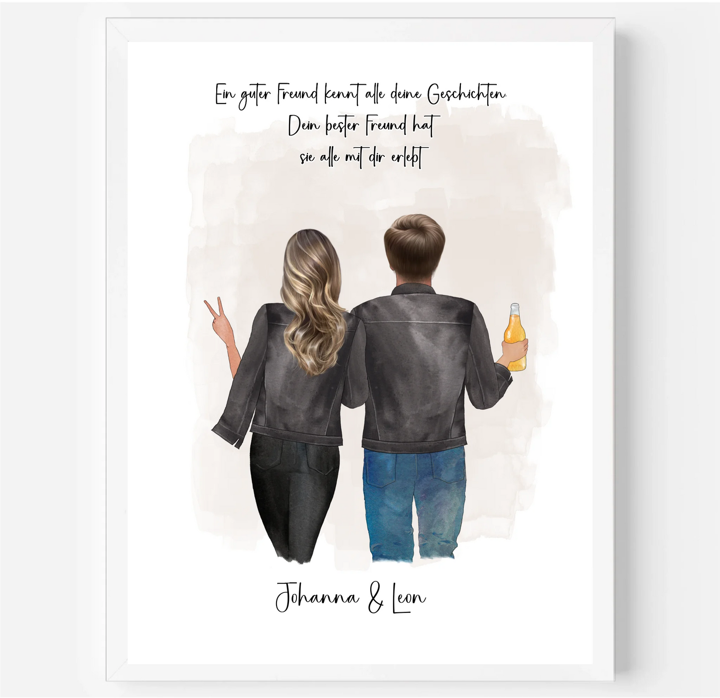 Beste Freunde Geschenkidee Poster