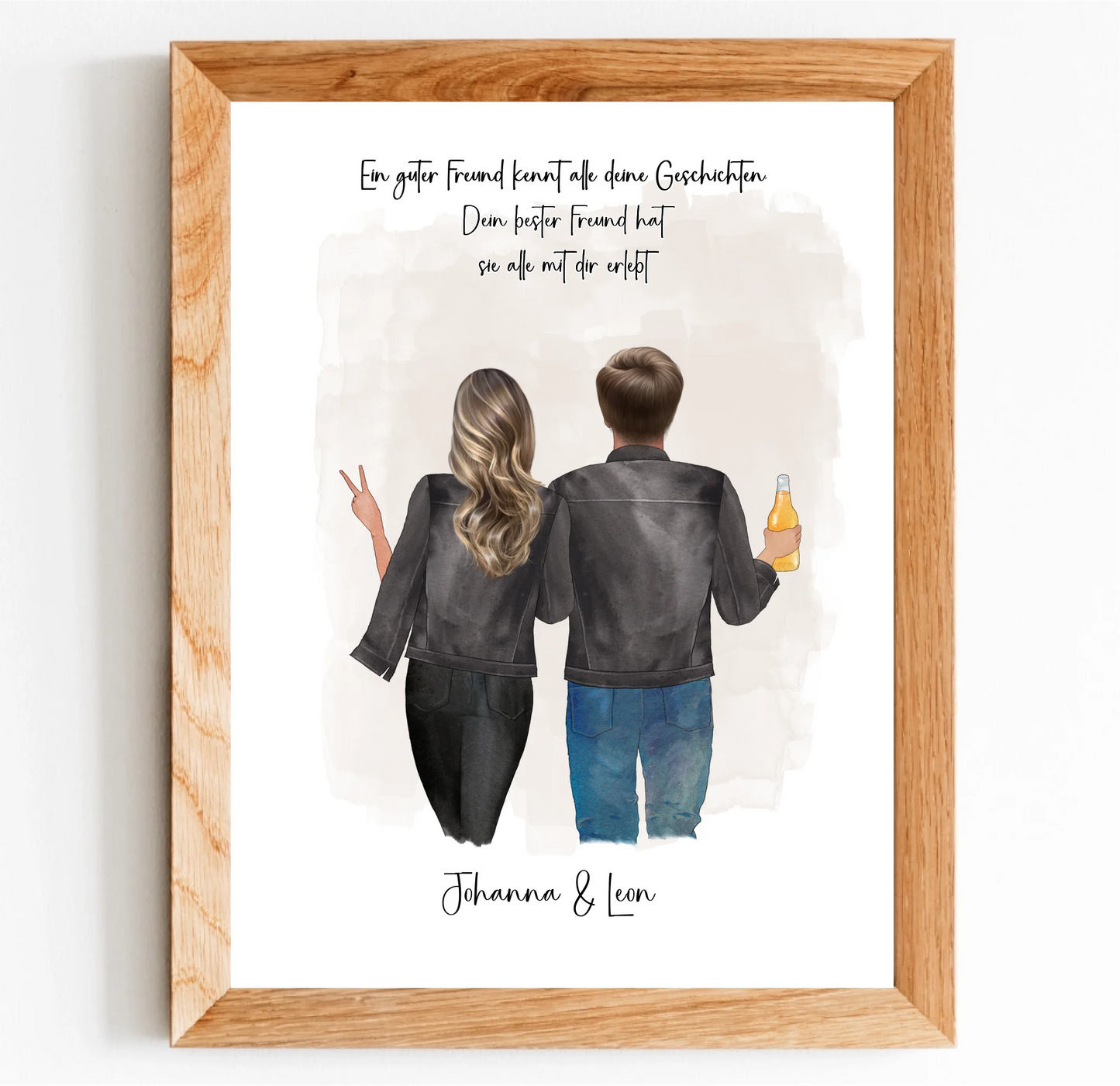 Beste Freunde Geschenkidee Poster
