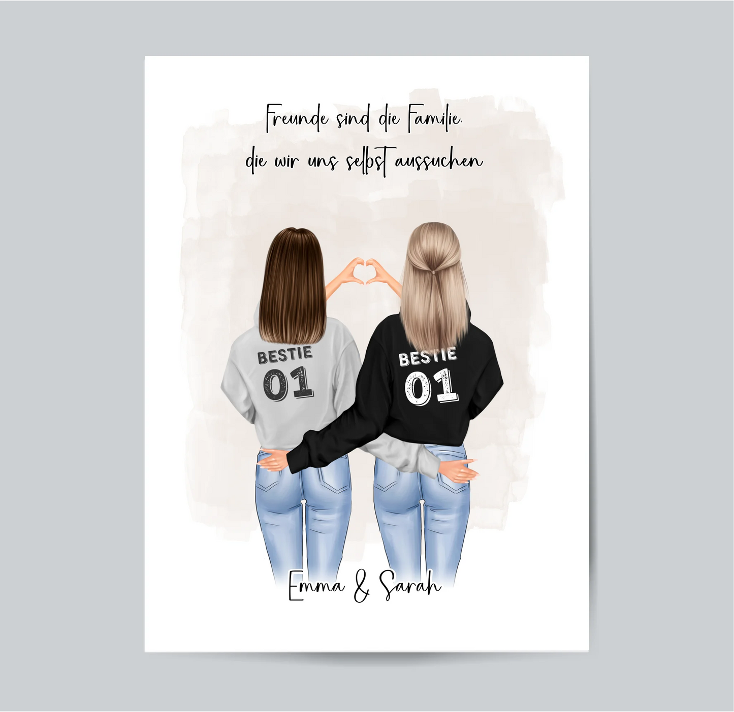 Freundin Poster Personalisiert