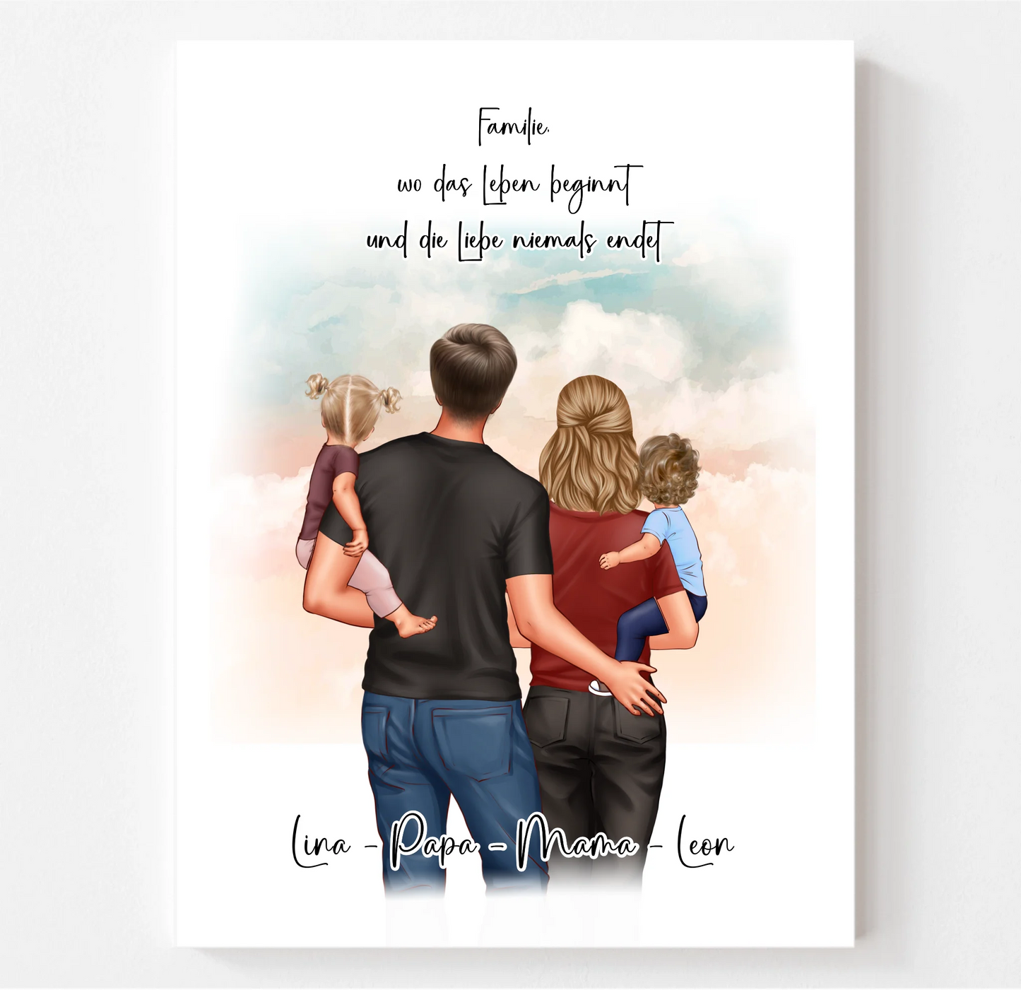Personalisiertes Familien Geschenk Poster