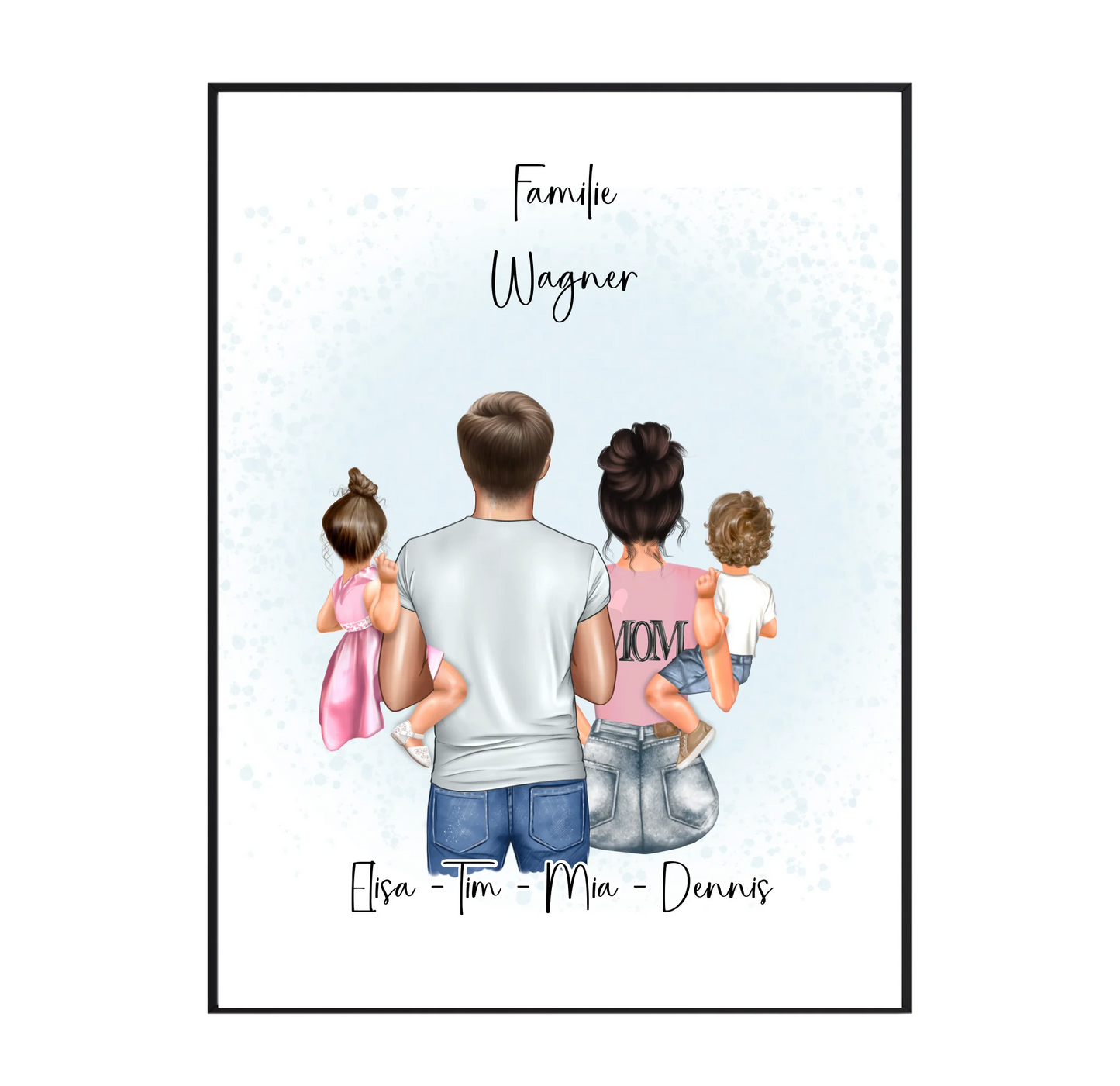 Familien Poster Personalisiertes Geschenk