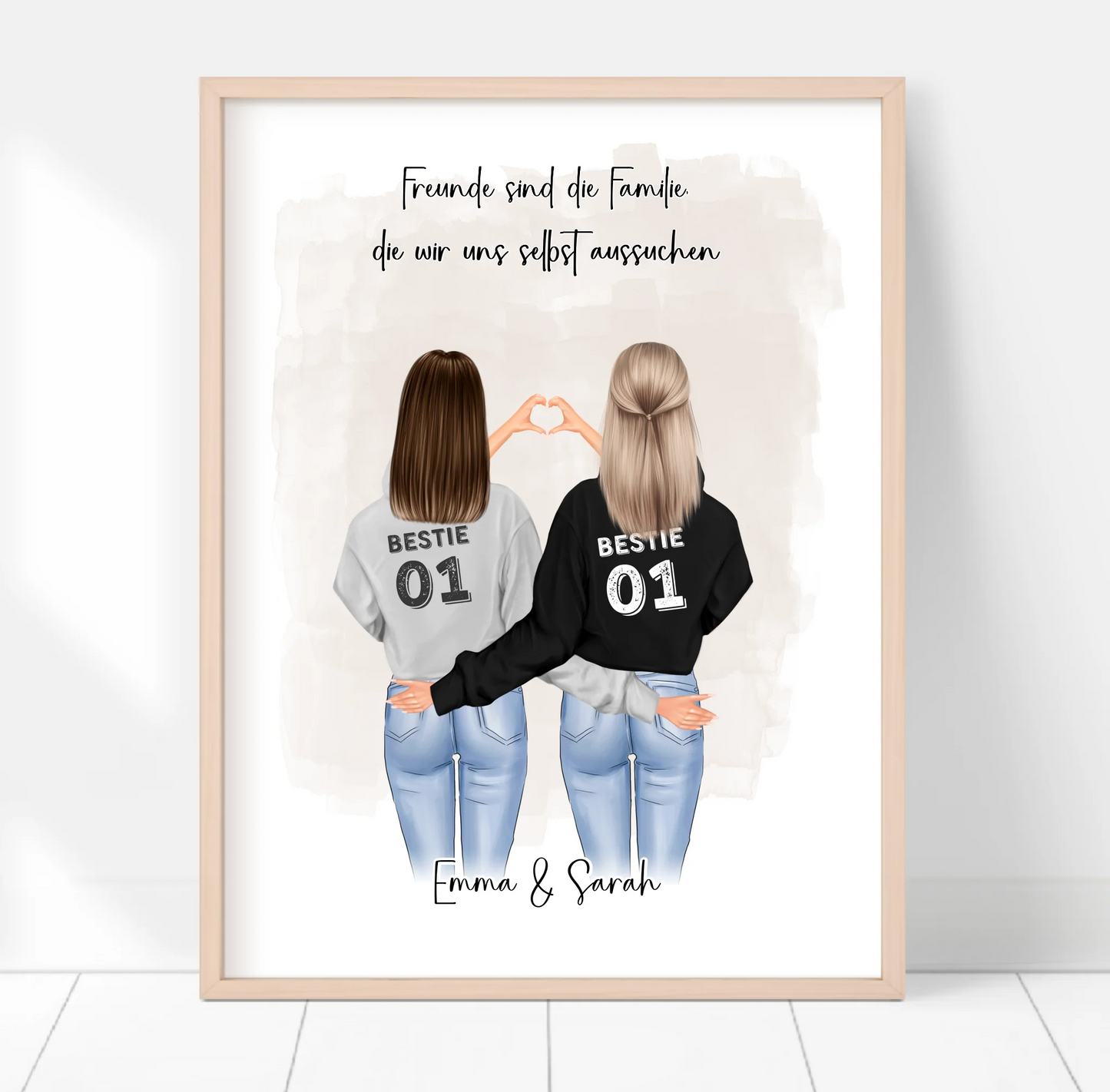 Freundin Poster Personalisiert