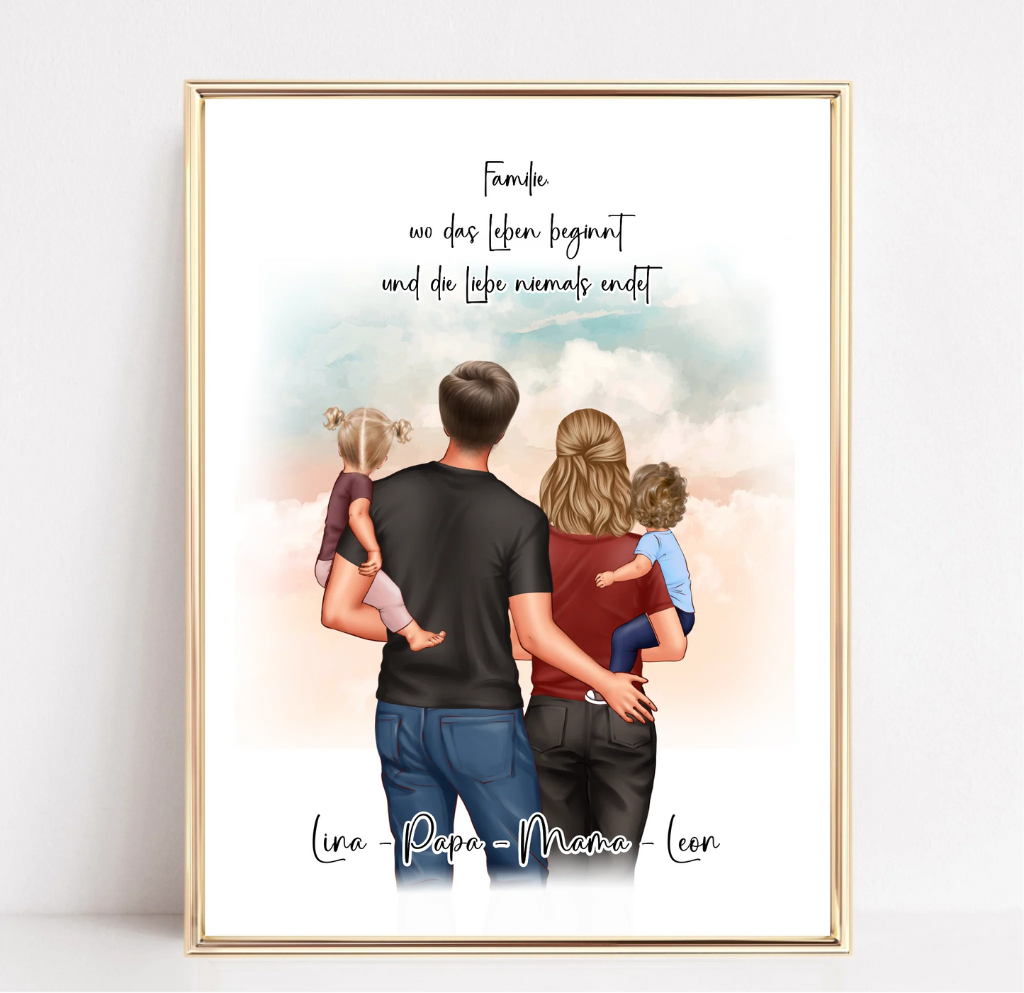 Personalisiertes Familien Geschenk Poster