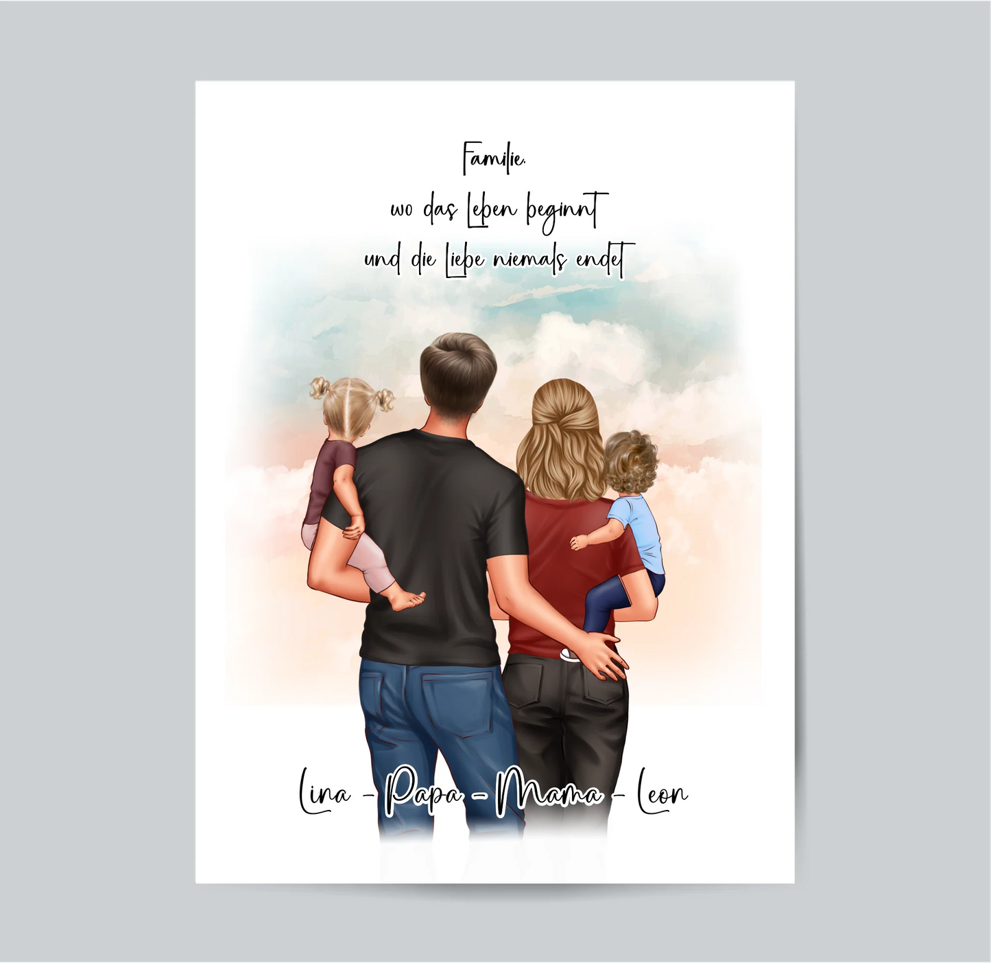 Personalisiertes Familien Geschenk Poster
