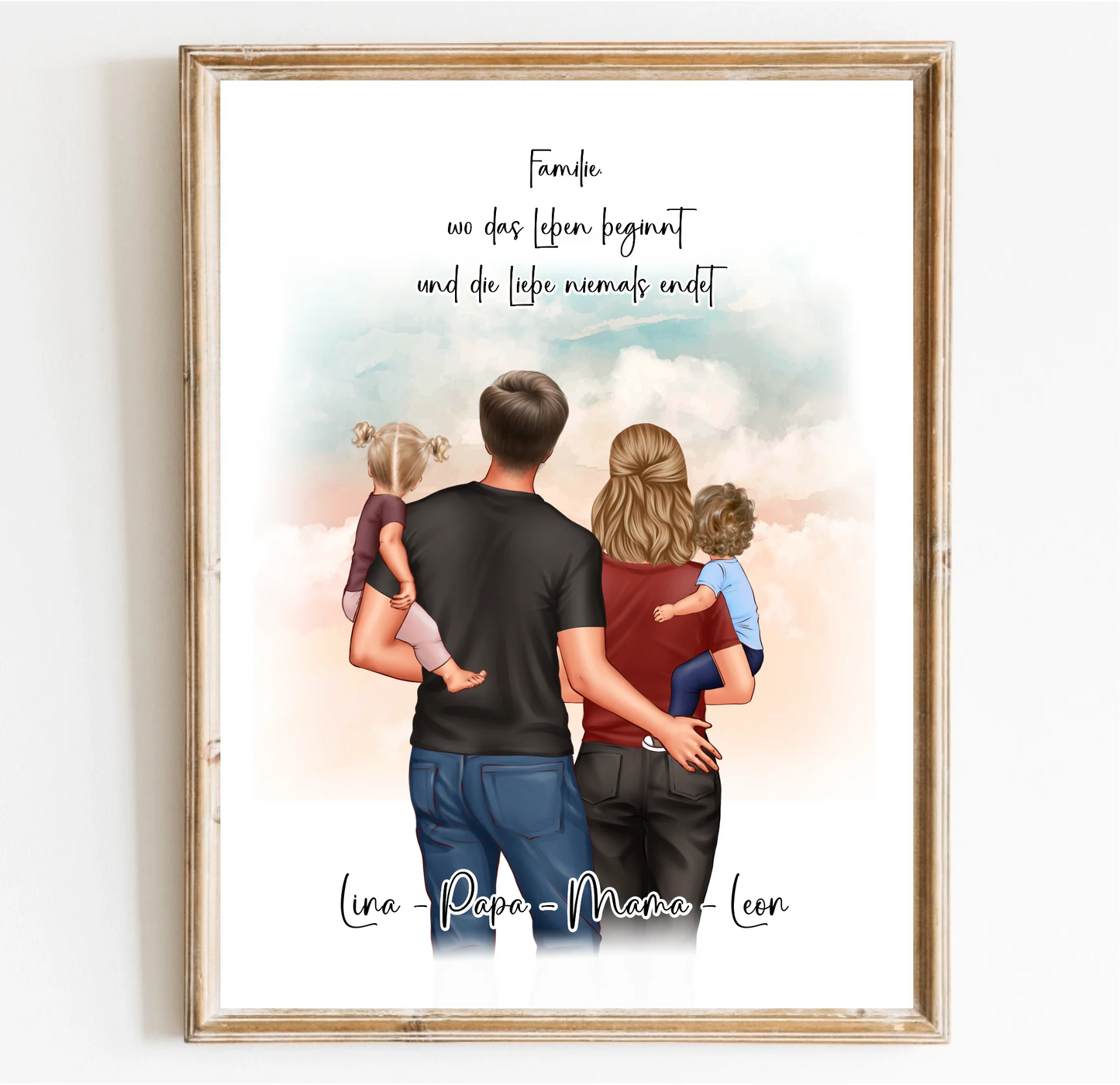 Personalisiertes Familien Geschenk Poster