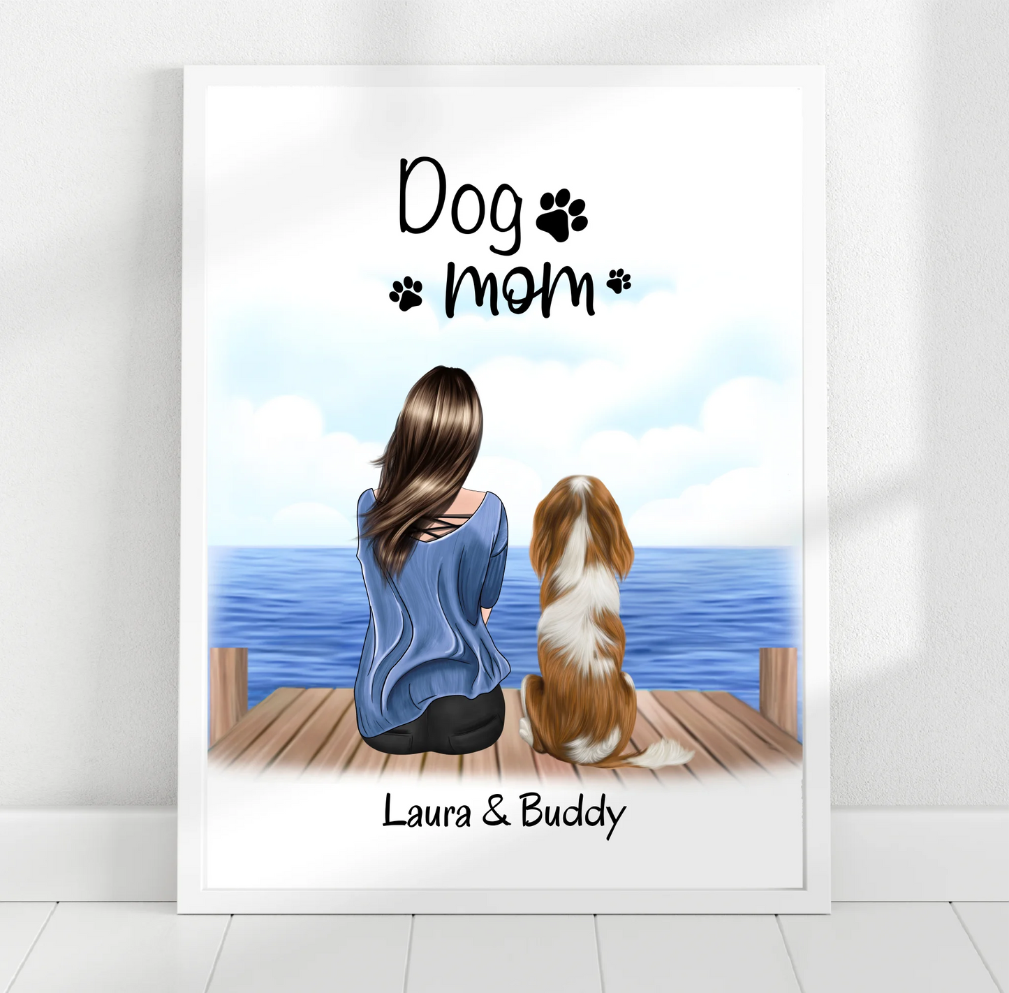 Frauchen/Herrchen mit Haustier Poster Personalisiert