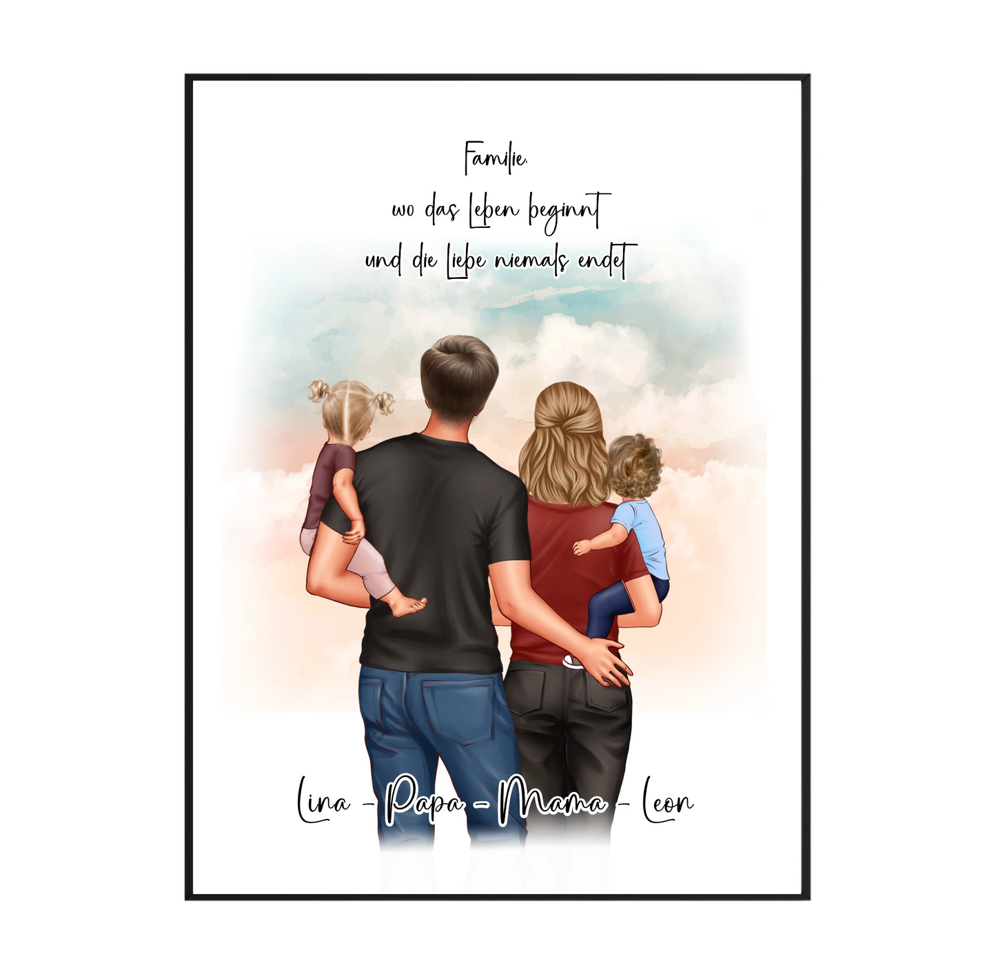 Personalisiertes Familien Geschenk Poster