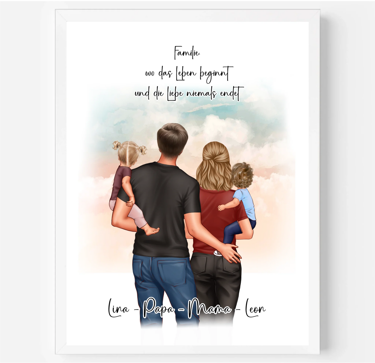 Personalisiertes Familien Geschenk Poster