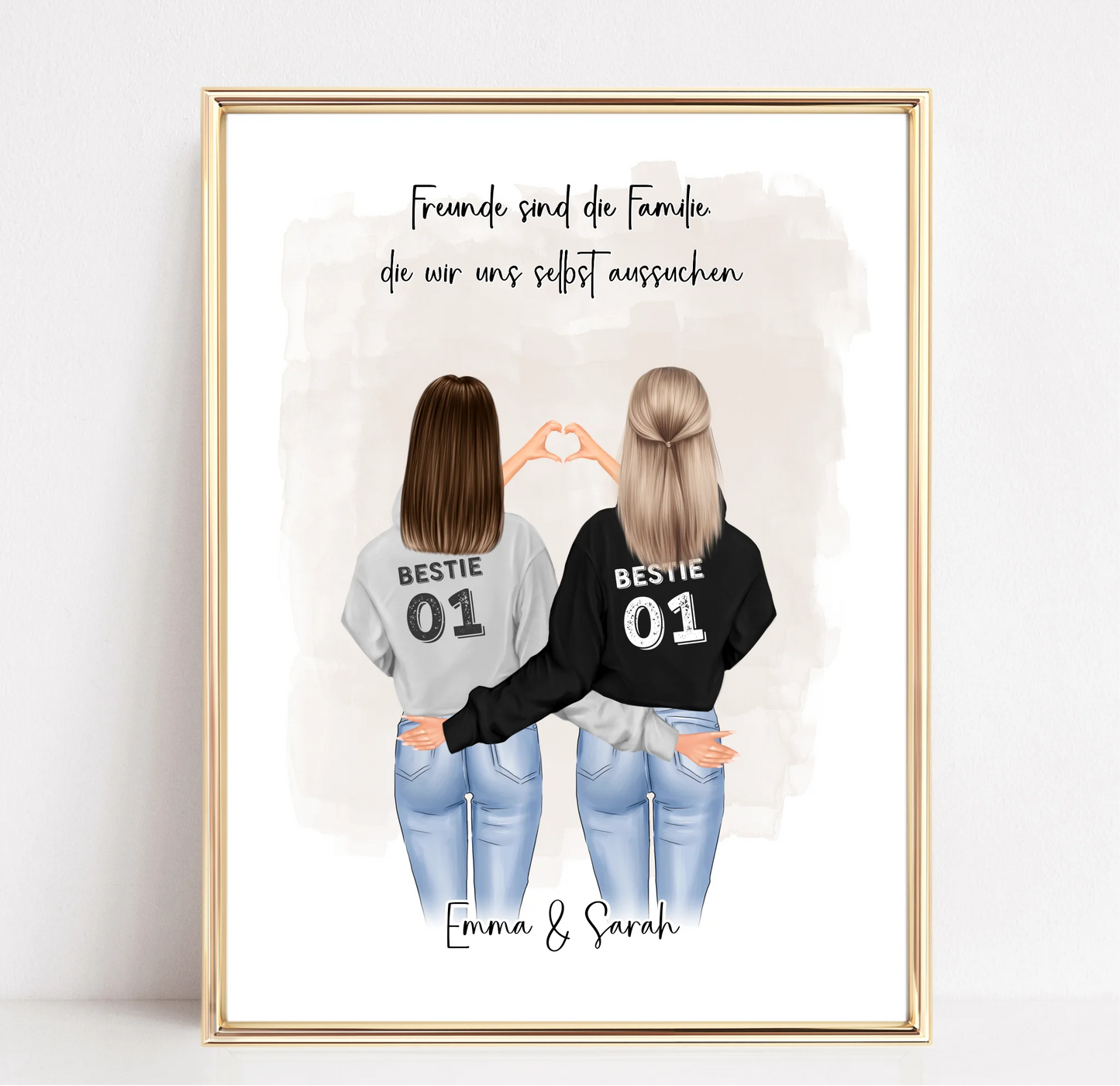 Freundin Poster Personalisiert