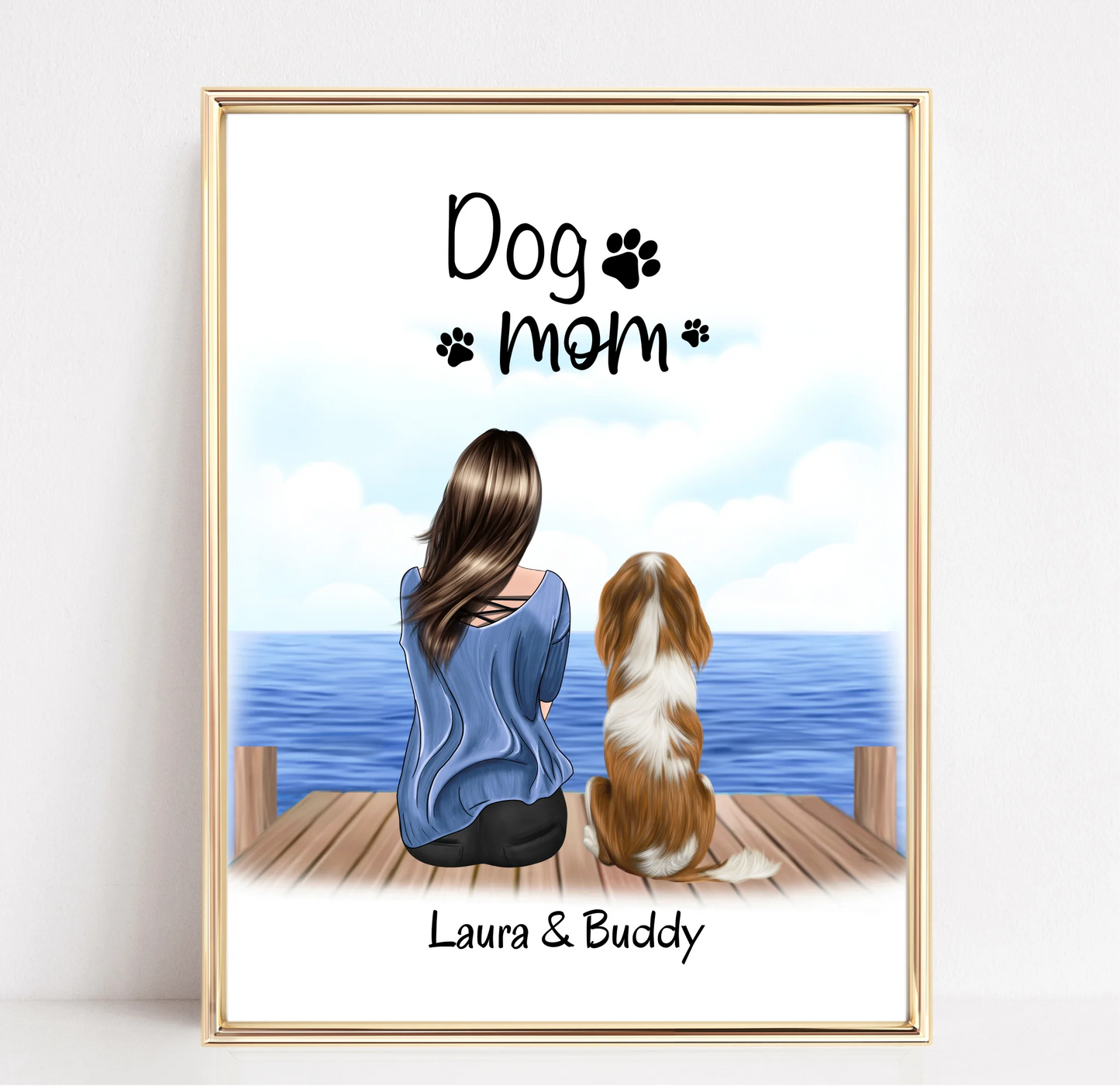 Frauchen/Herrchen mit Haustier Poster Personalisiert