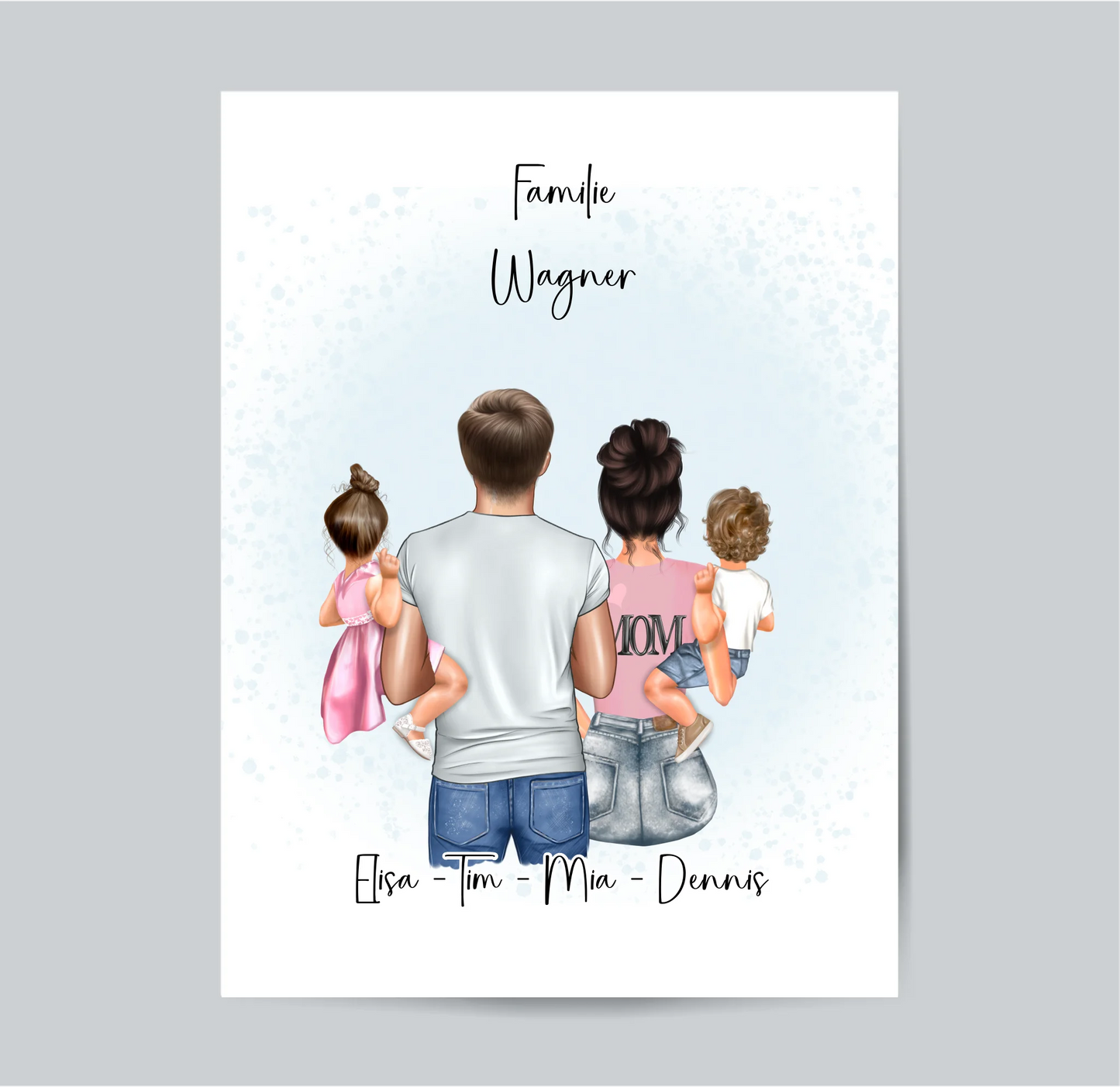 Familien Poster Personalisiertes Geschenk