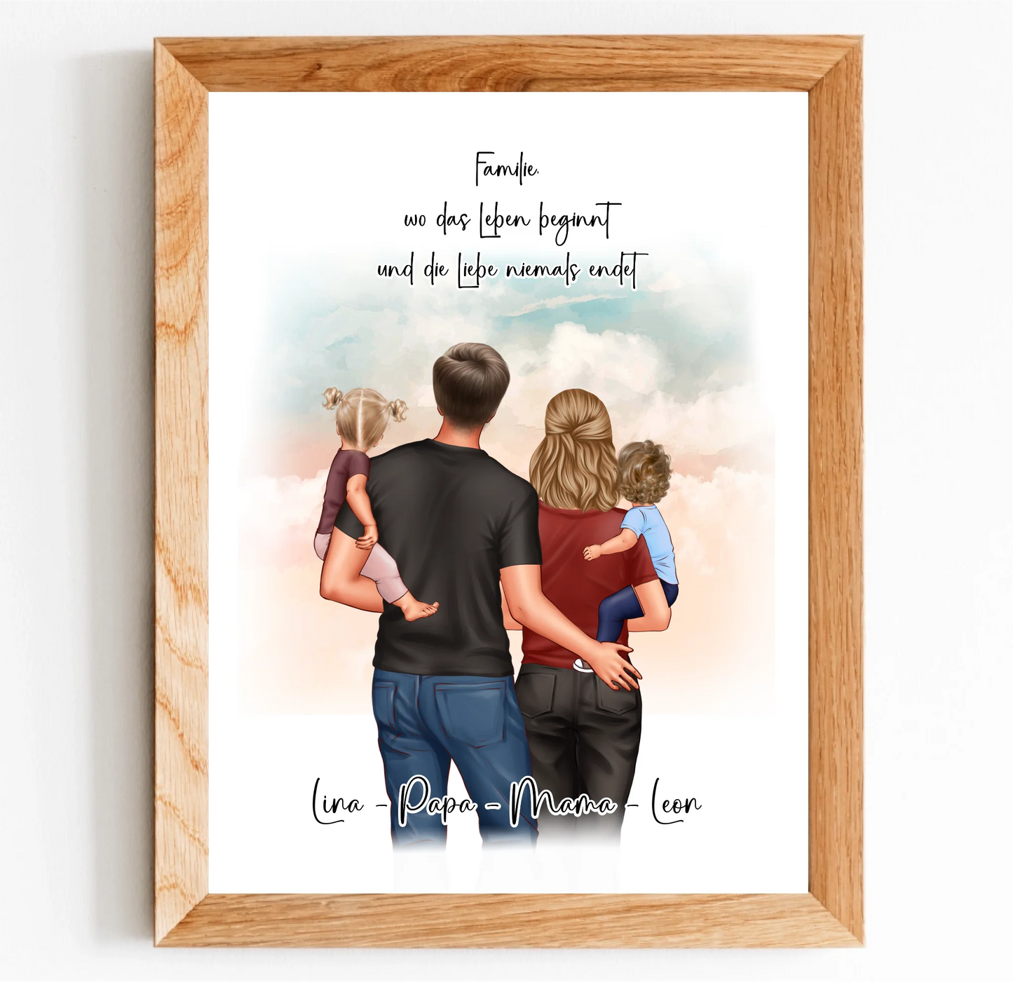 Personalisiertes Familien Geschenk Poster