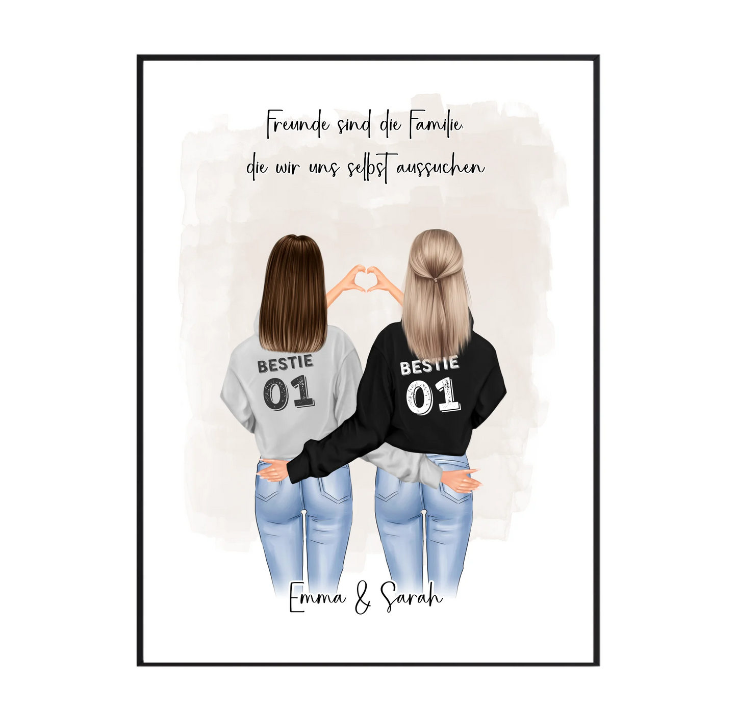 Freundin Poster Personalisiert