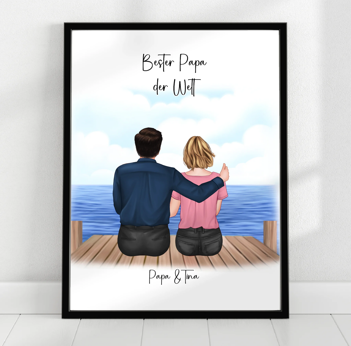 Papa & Tochter Personalisiertes Poster