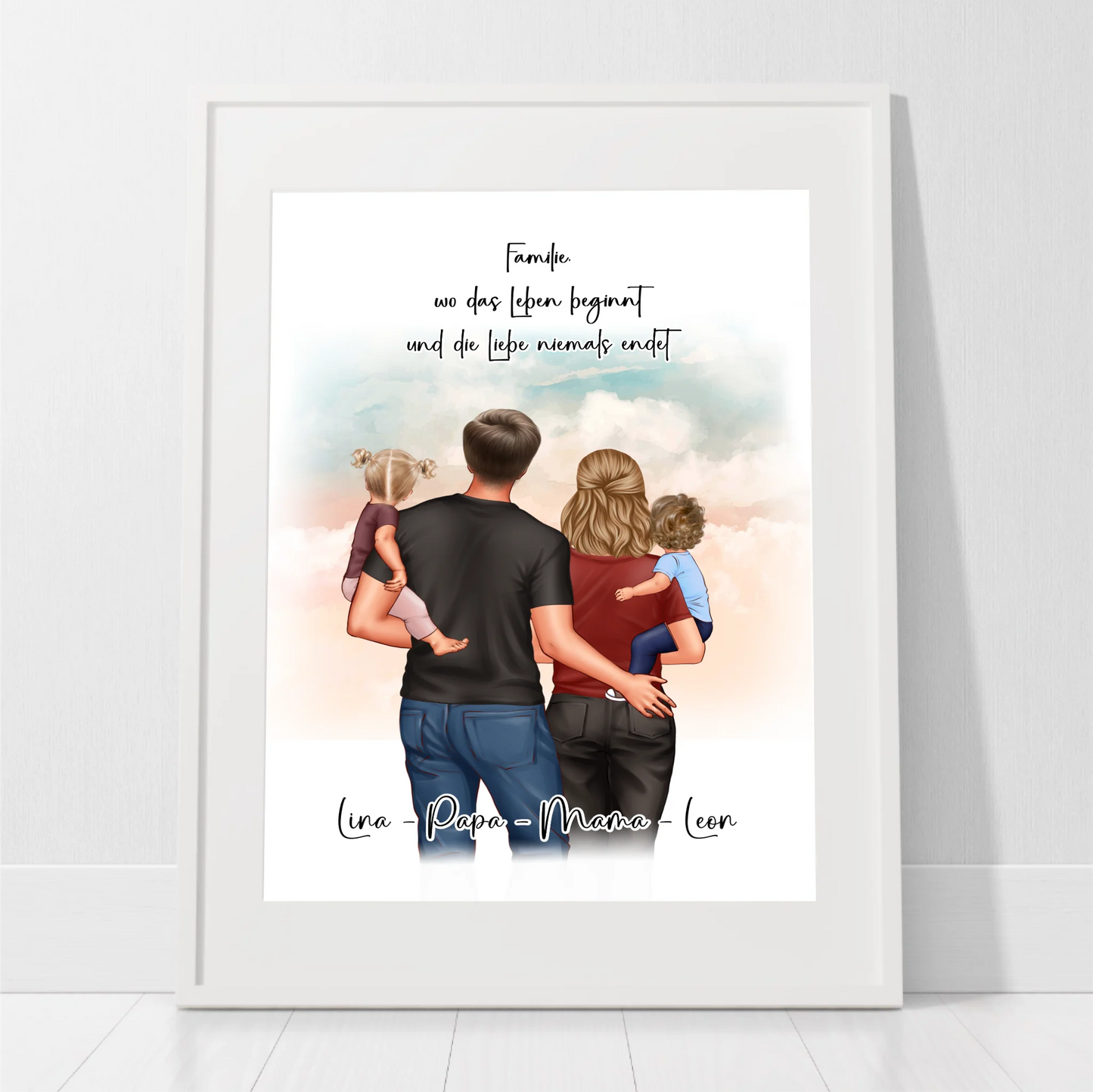 Personalisiertes Familien Geschenk Poster