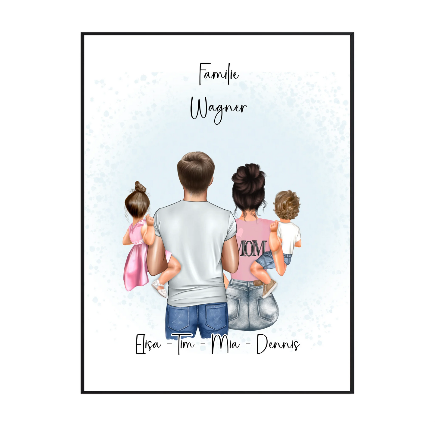Familien Poster Personalisiertes Geschenk