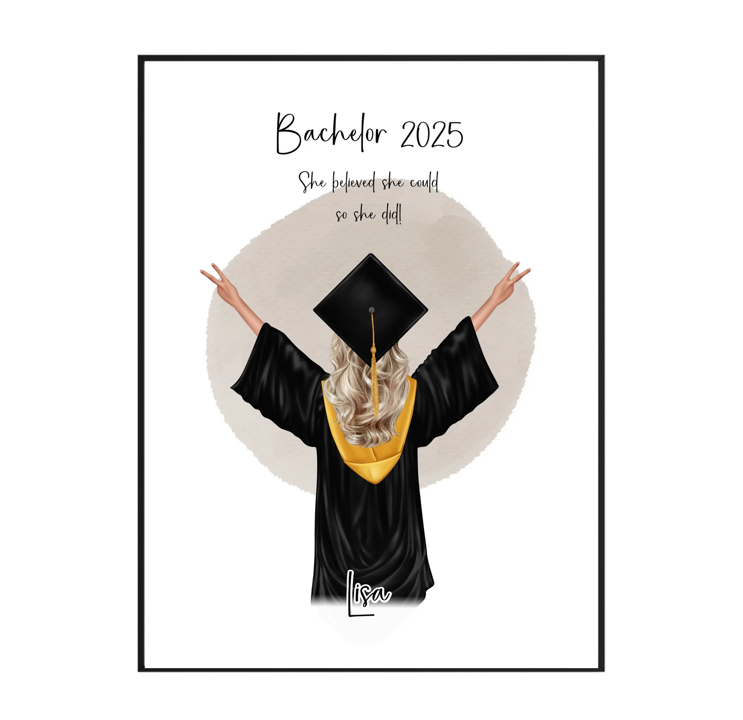 Abschluss Geschenk Poster