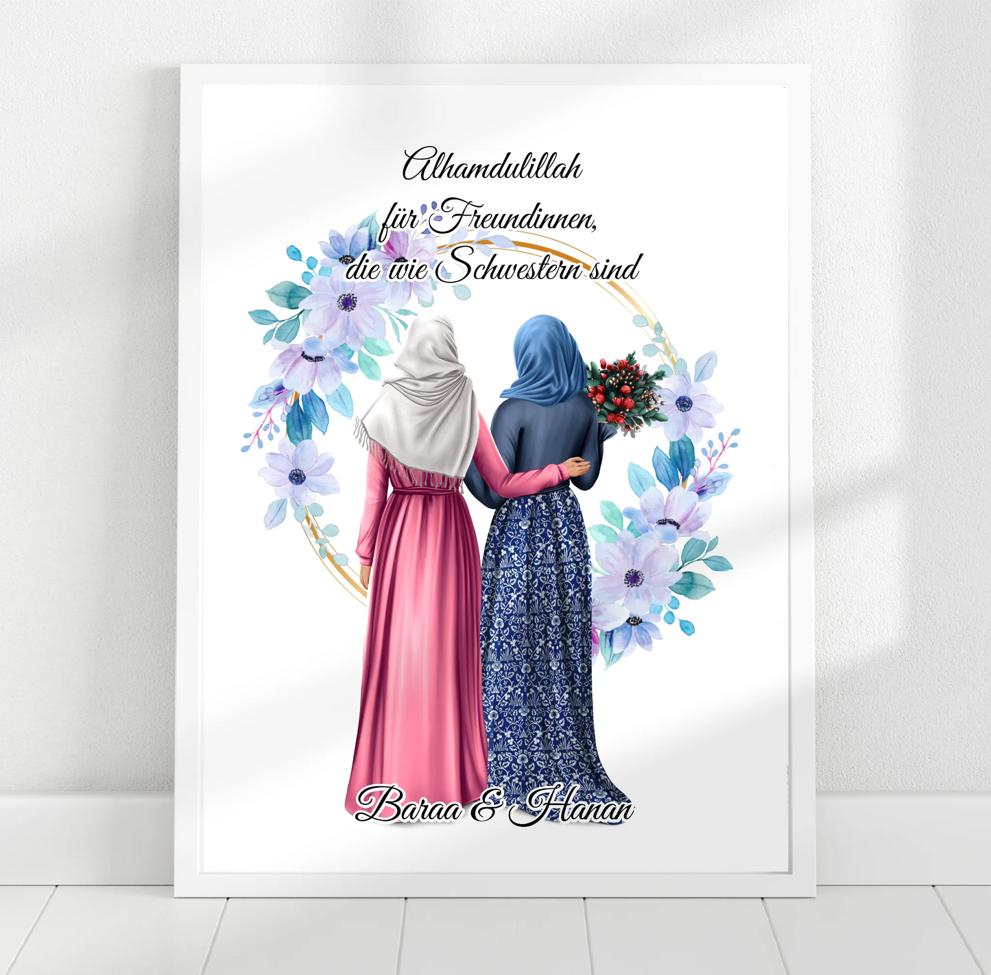 Muslim 2-4 Freundinnen mit Kopftuch Poster