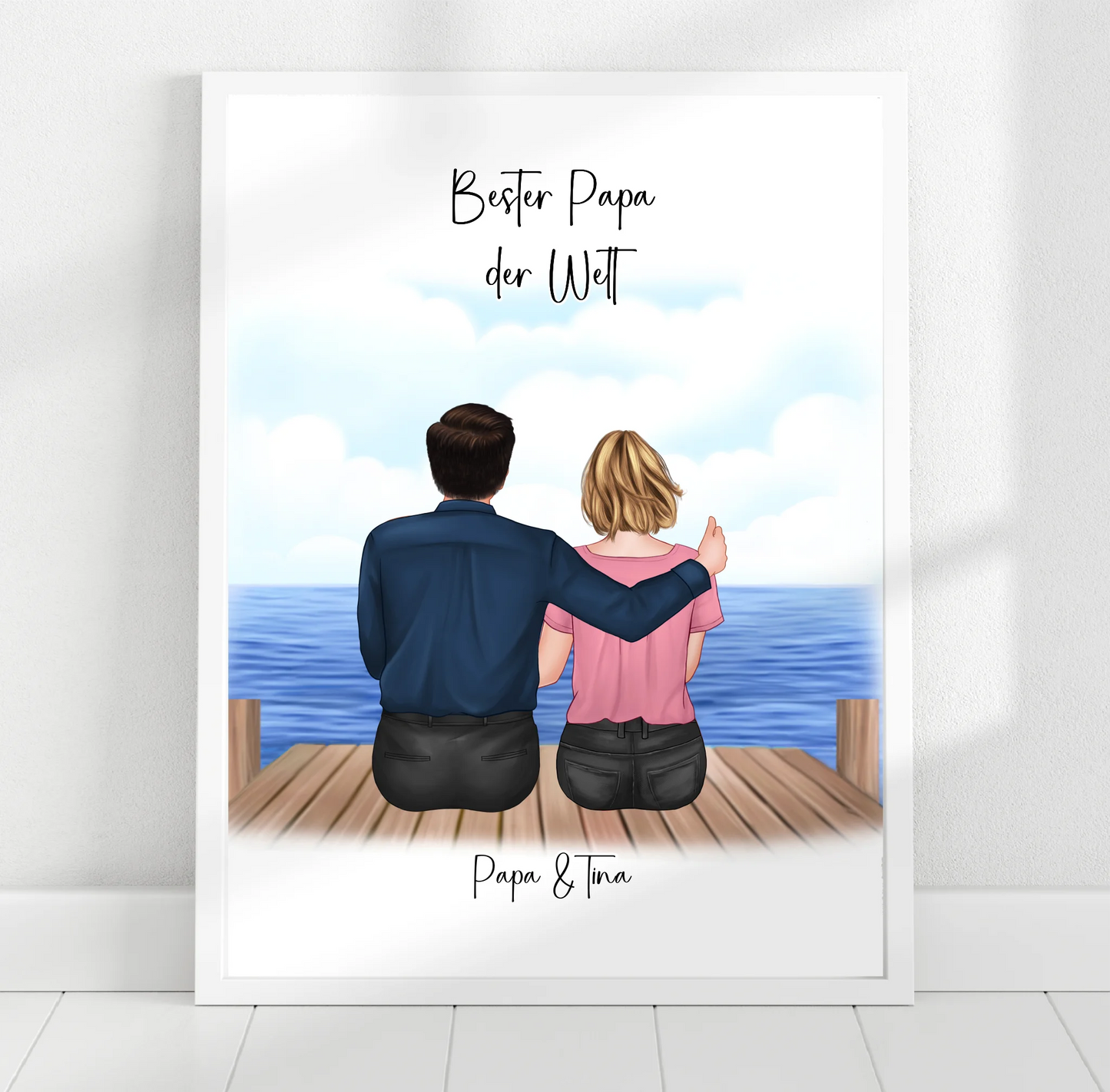 Papa & Tochter Personalisiertes Poster