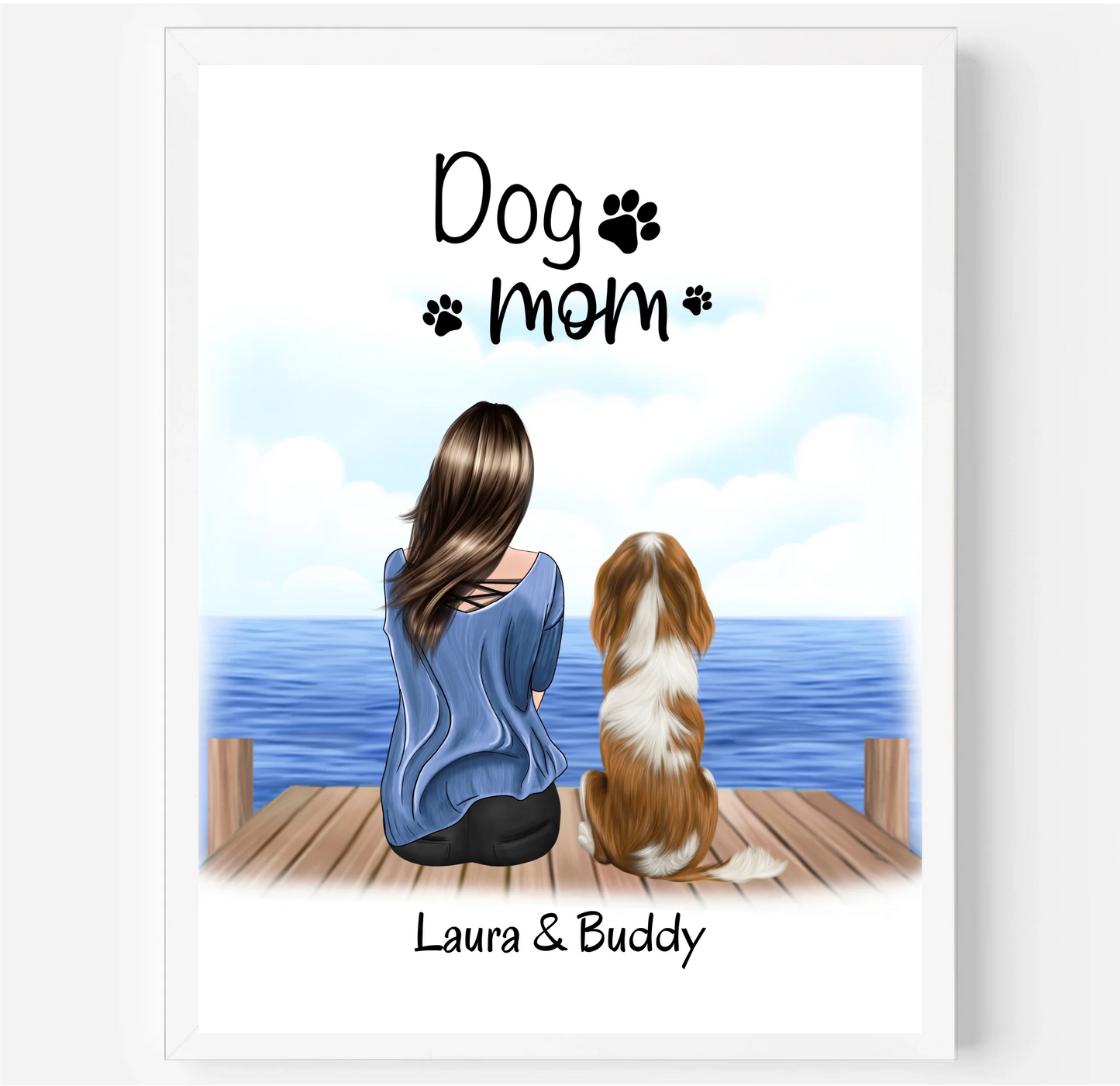 Frauchen/Herrchen mit Haustier Poster Personalisiert