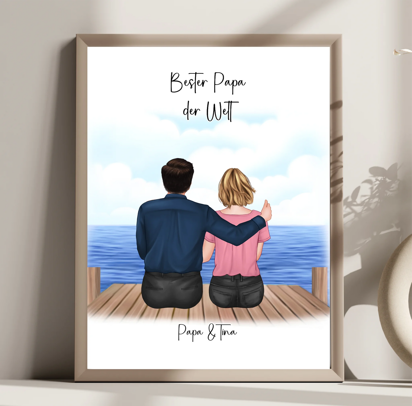 Papa & Tochter Personalisiertes Poster
