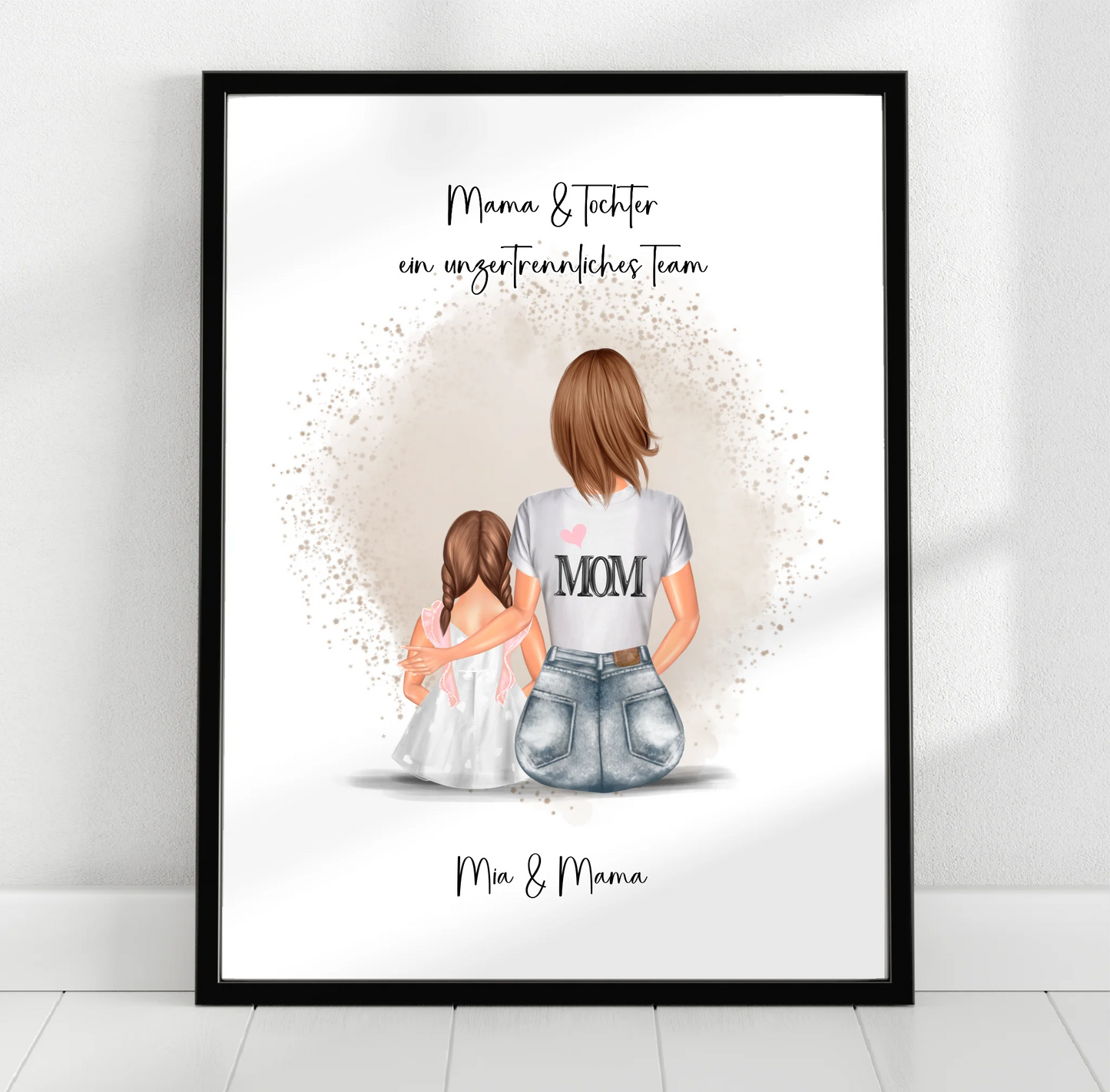 Mama & Kinder Poster Personalisiert