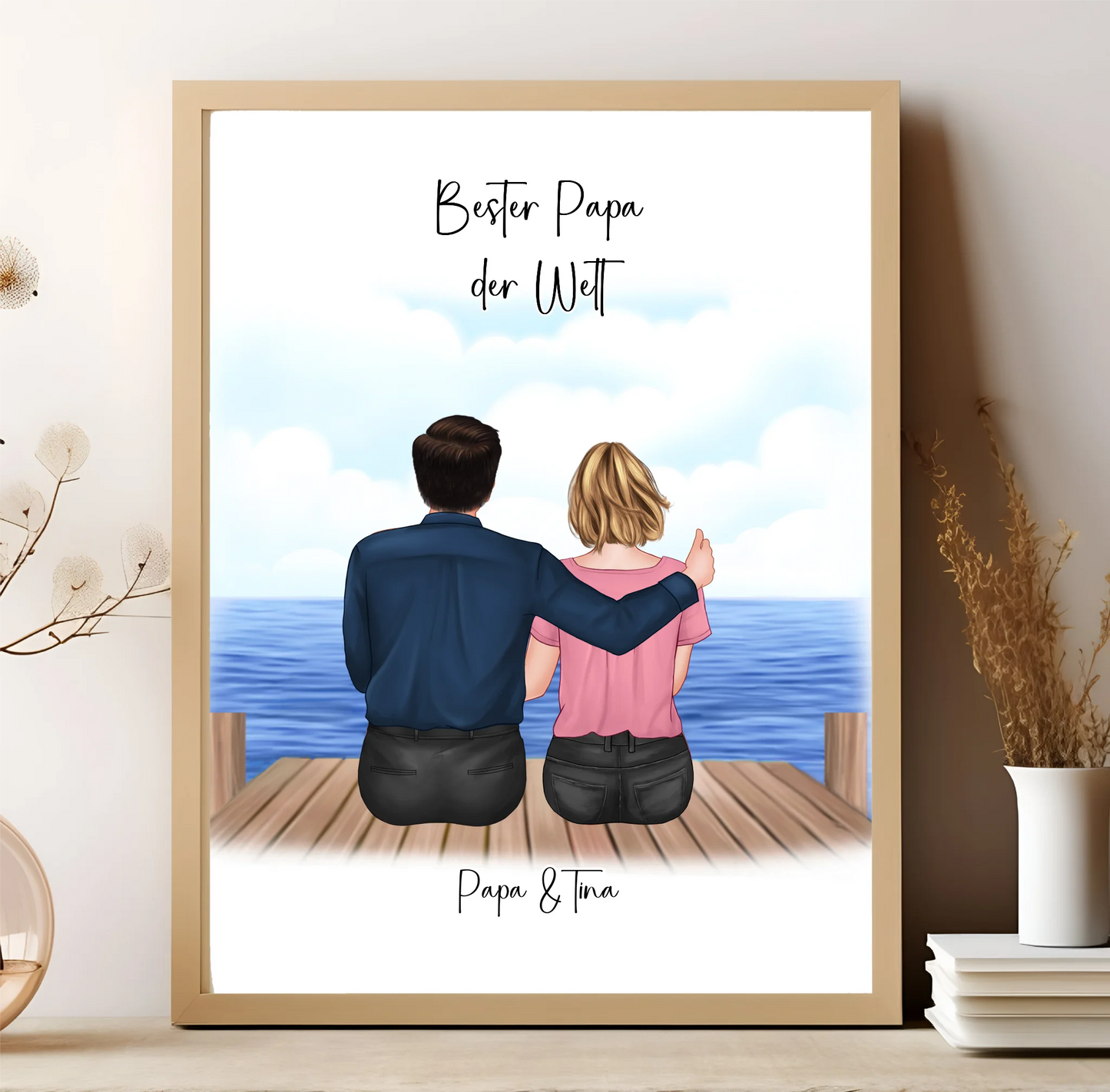 Papa & Tochter Personalisiertes Poster