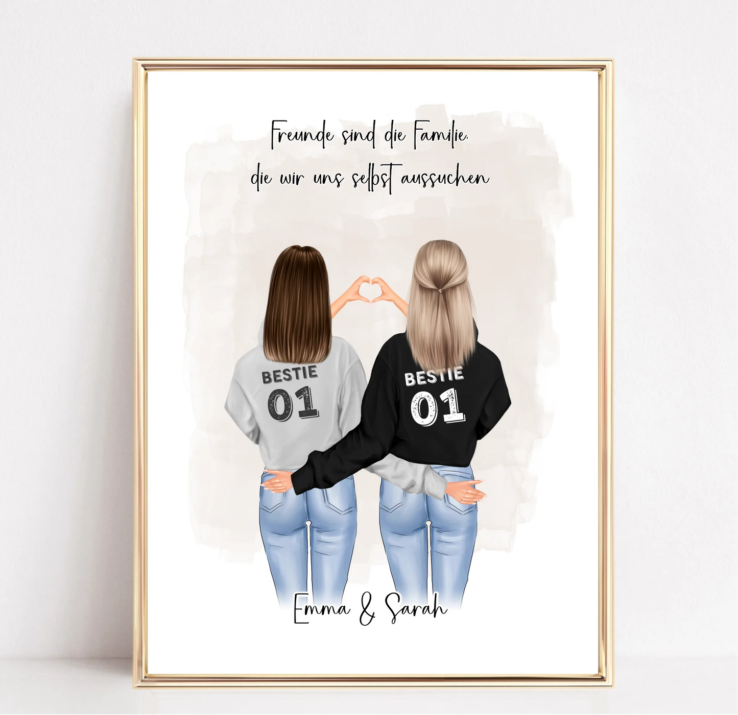 Freundin Poster Personalisiert