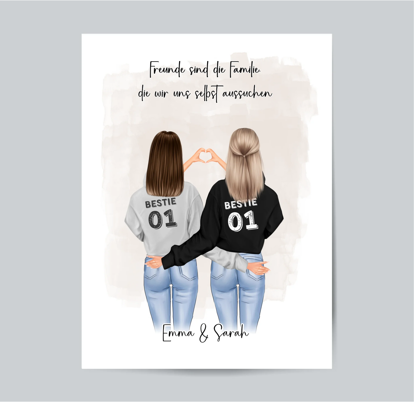 Freundin Poster Personalisiert