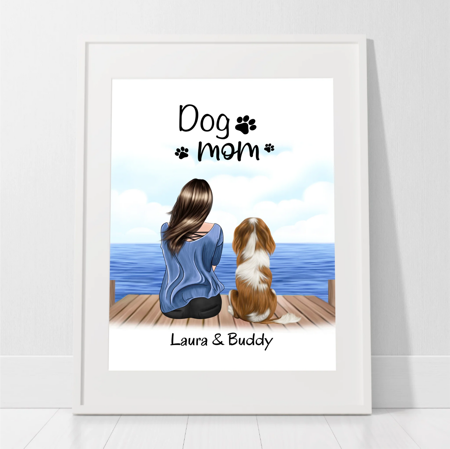 Frauchen/Herrchen mit Haustier Poster Personalisiert
