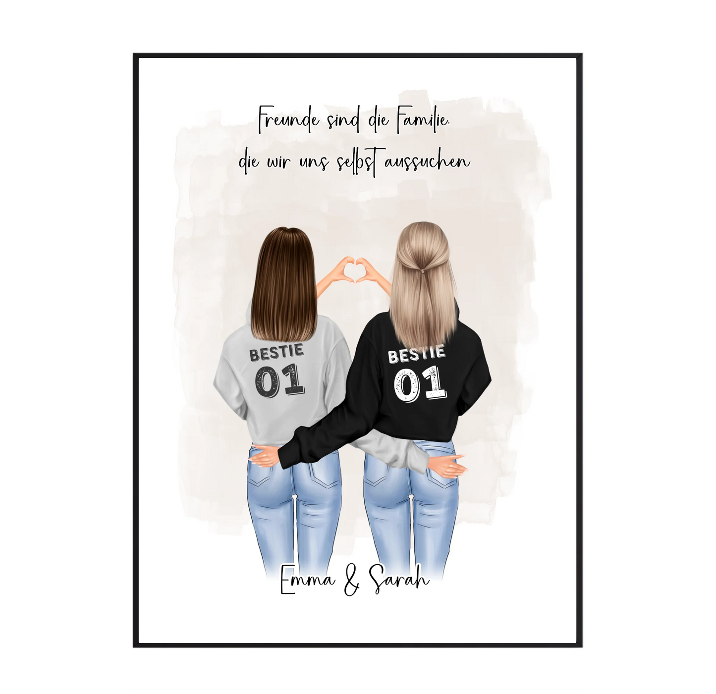 Freundin Poster Personalisiert