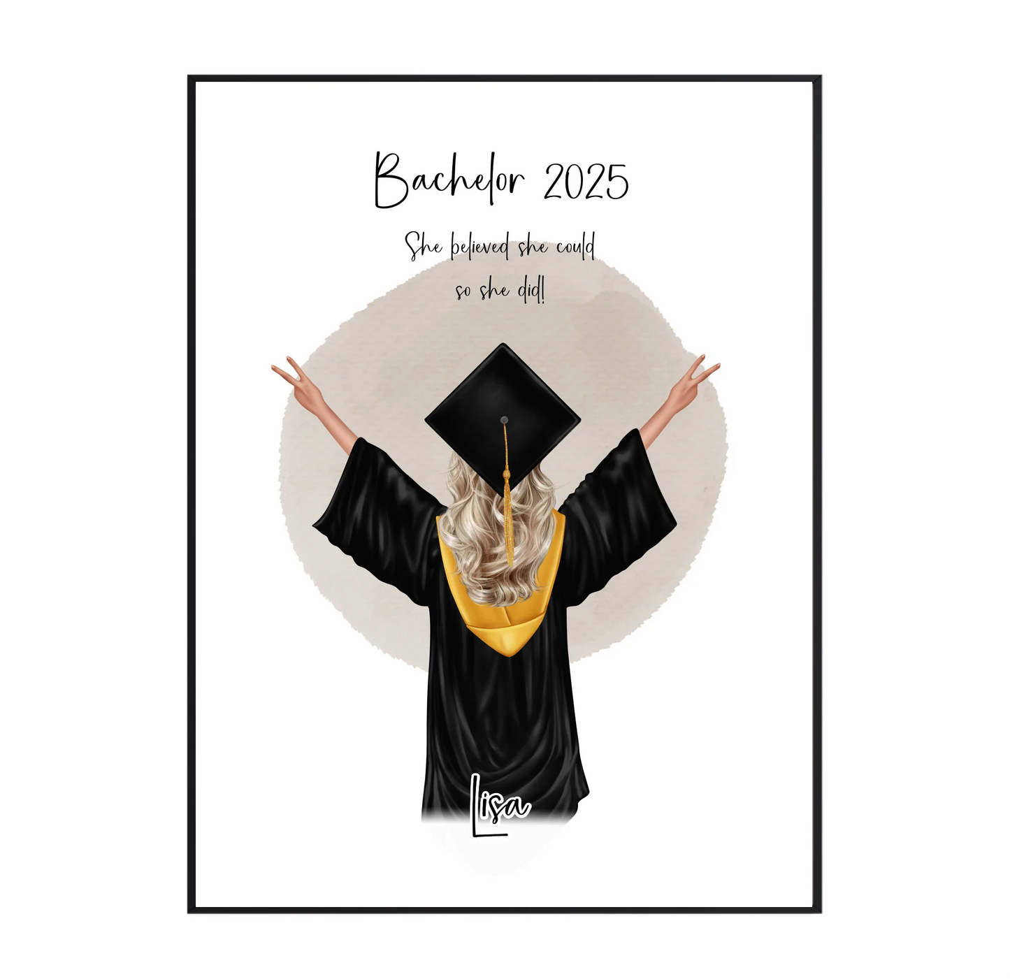 Abschluss Geschenk Poster