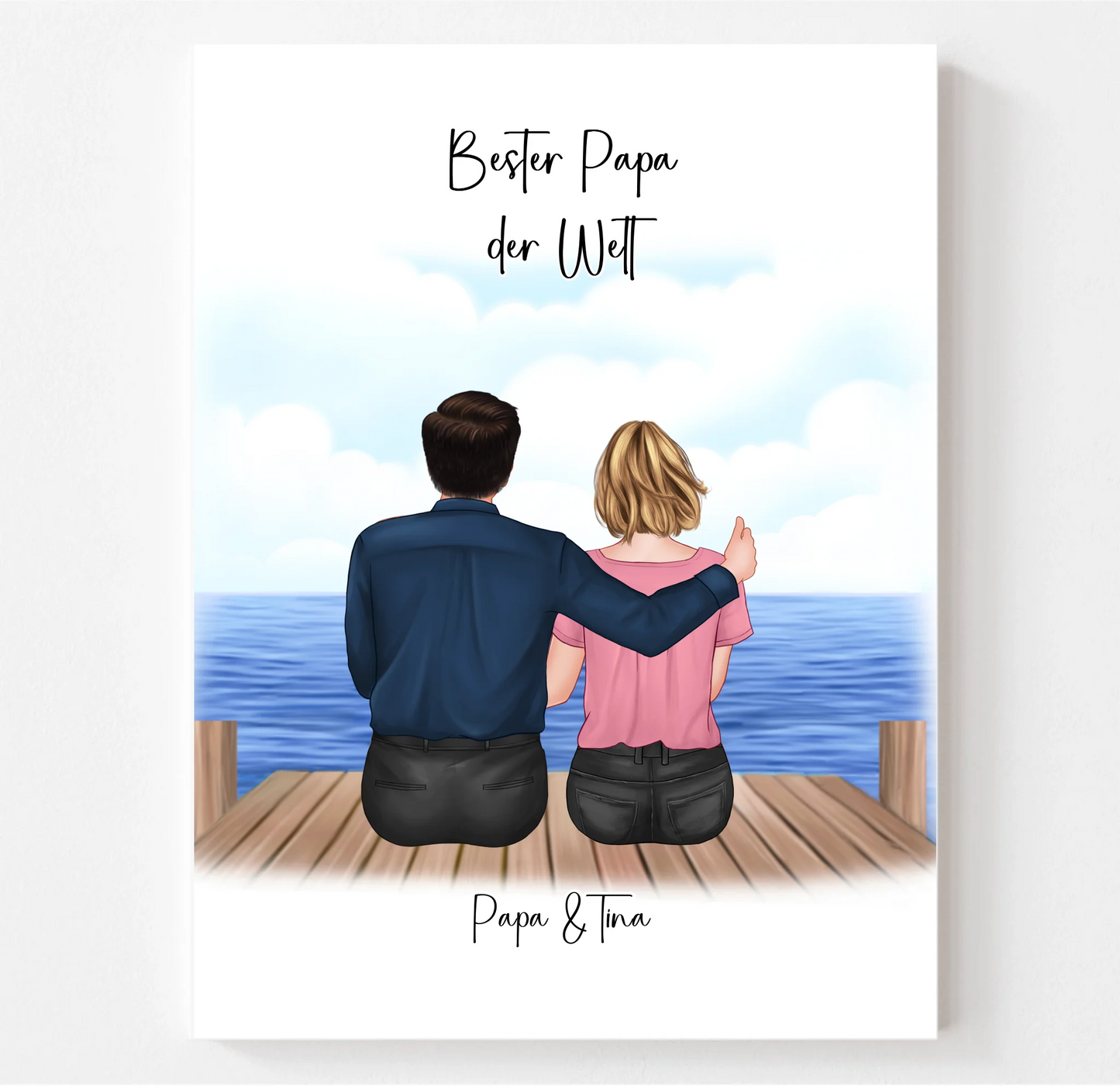 Papa & Tochter Personalisiertes Poster