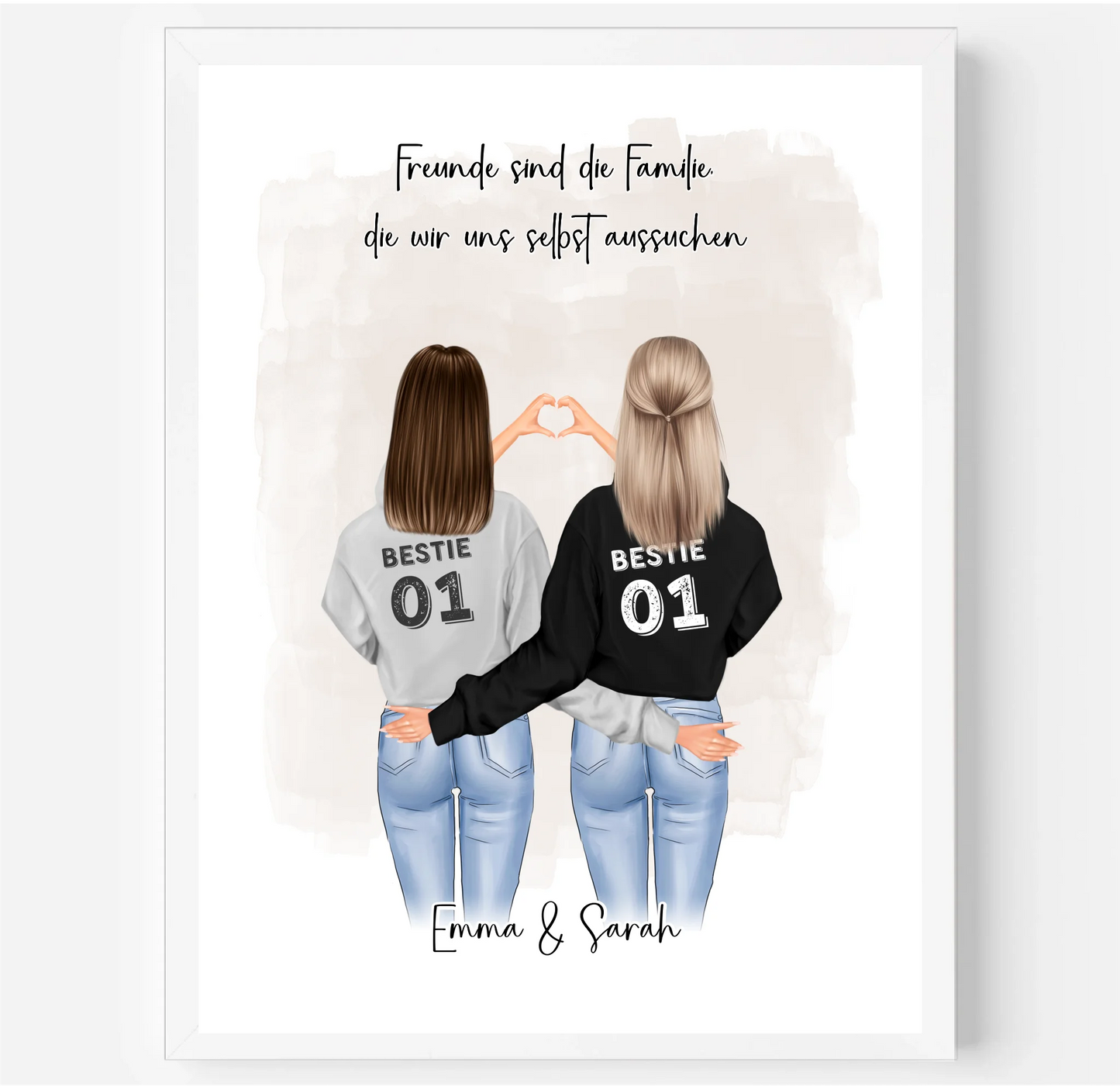 Freundin Poster Personalisiert