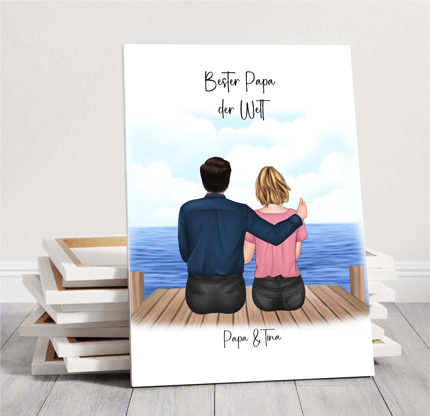 Papa & Tochter Personalisiertes Poster