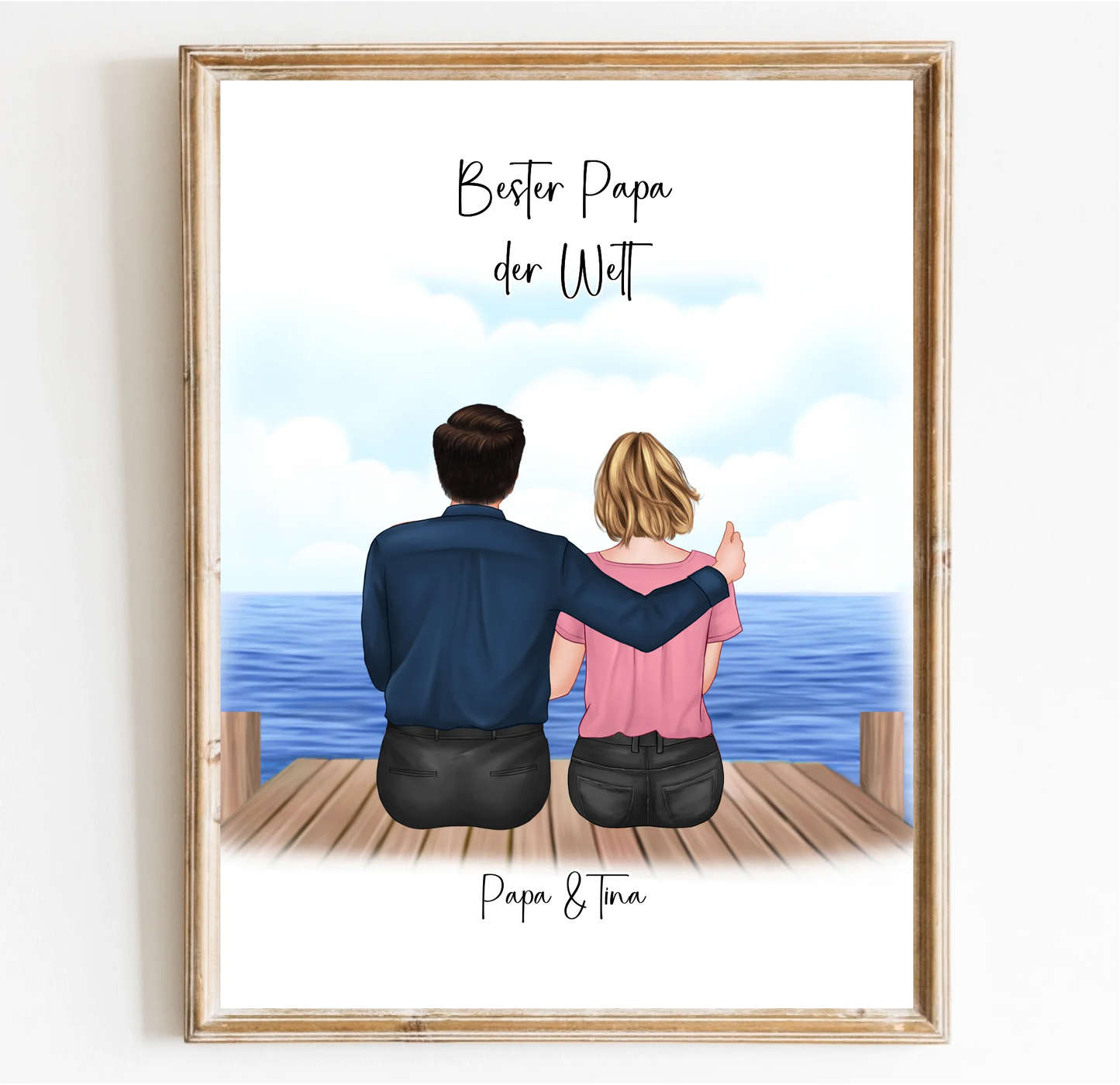 Papa & Tochter Personalisiertes Poster