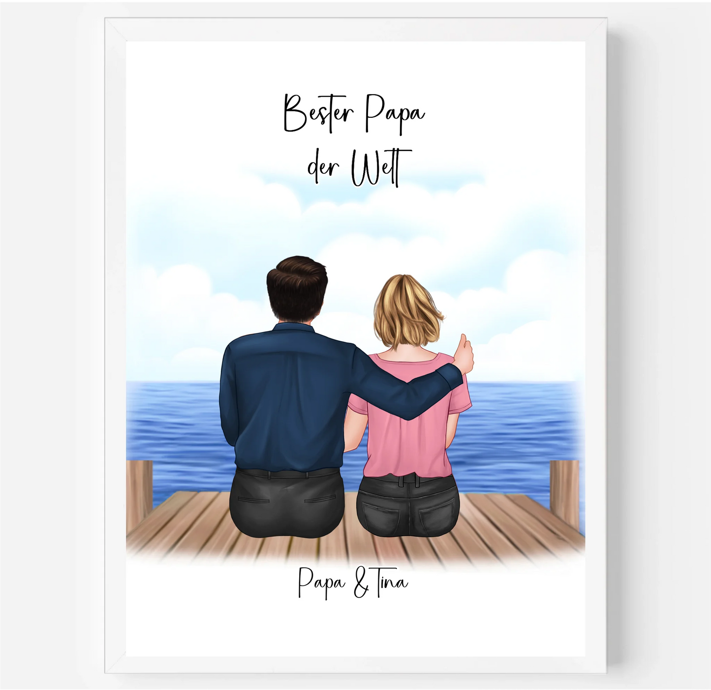 Papa & Tochter Personalisiertes Poster