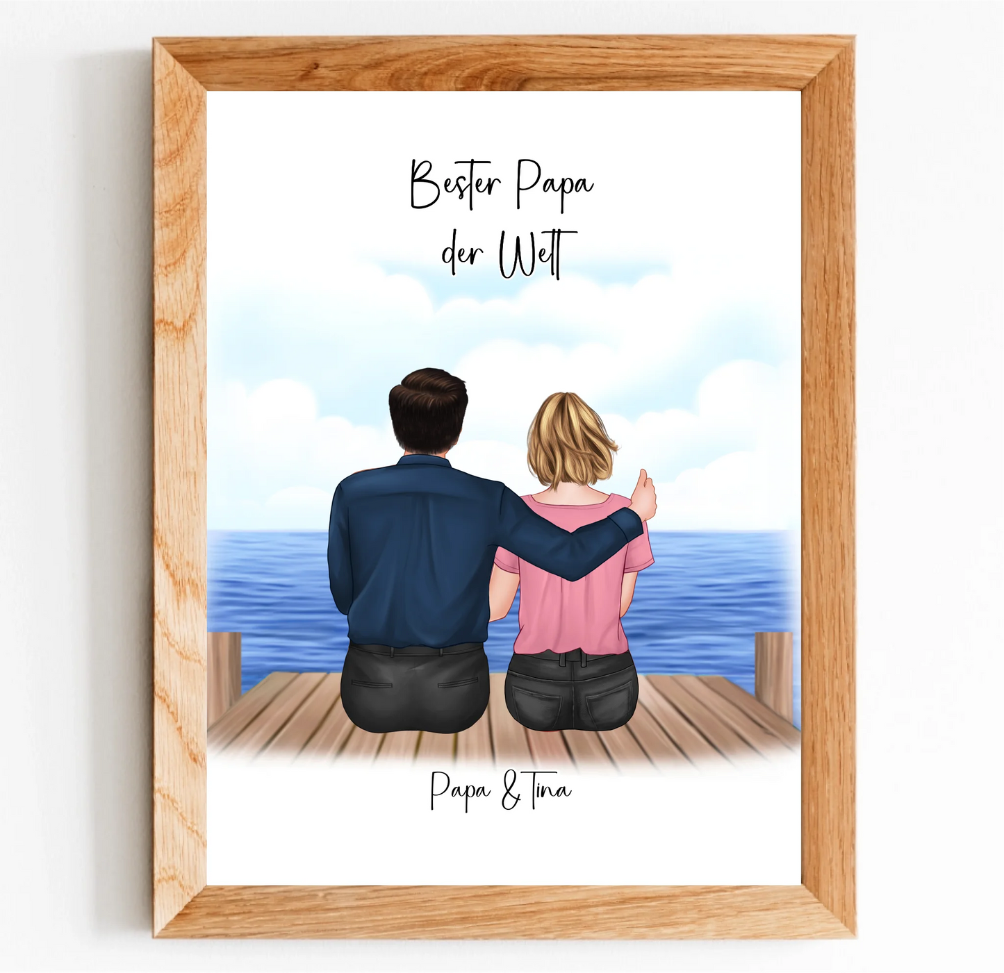 Papa & Tochter Personalisiertes Poster