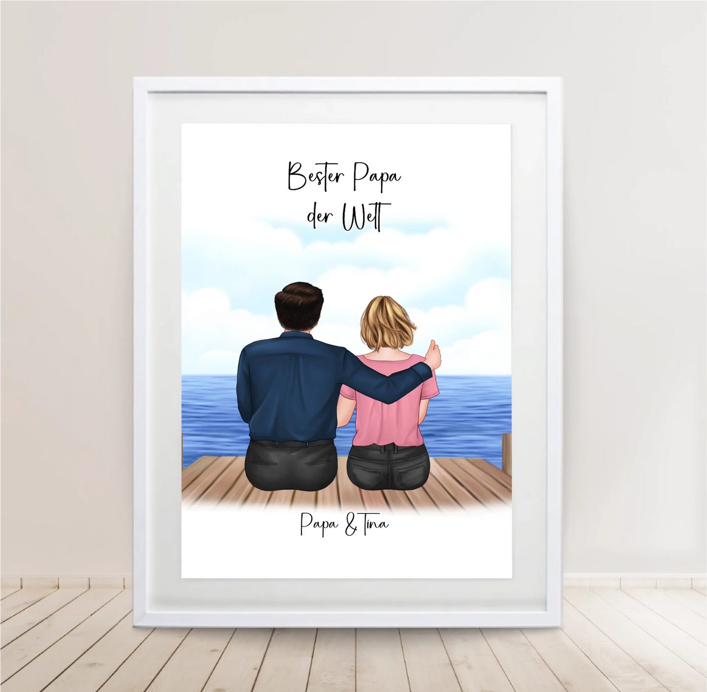 Papa & Tochter Personalisiertes Poster