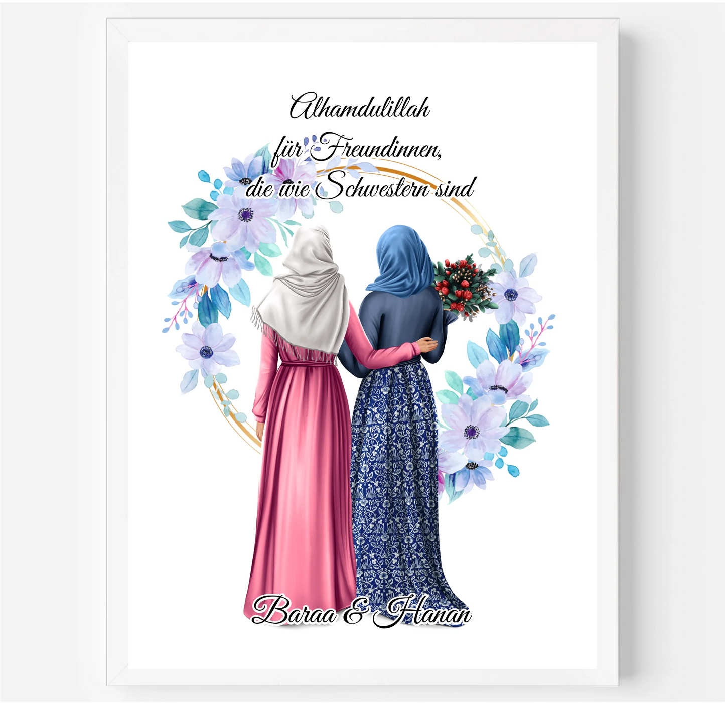 Muslim 2-4 Freundinnen mit Kopftuch Poster
