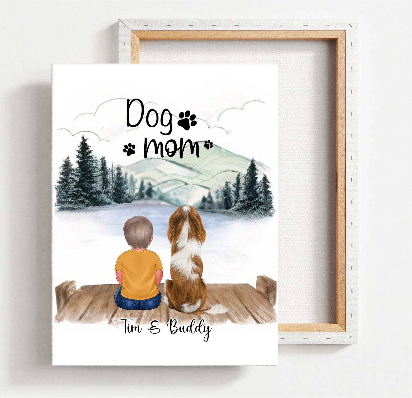 Kind mit Haustier Poster Tiere
