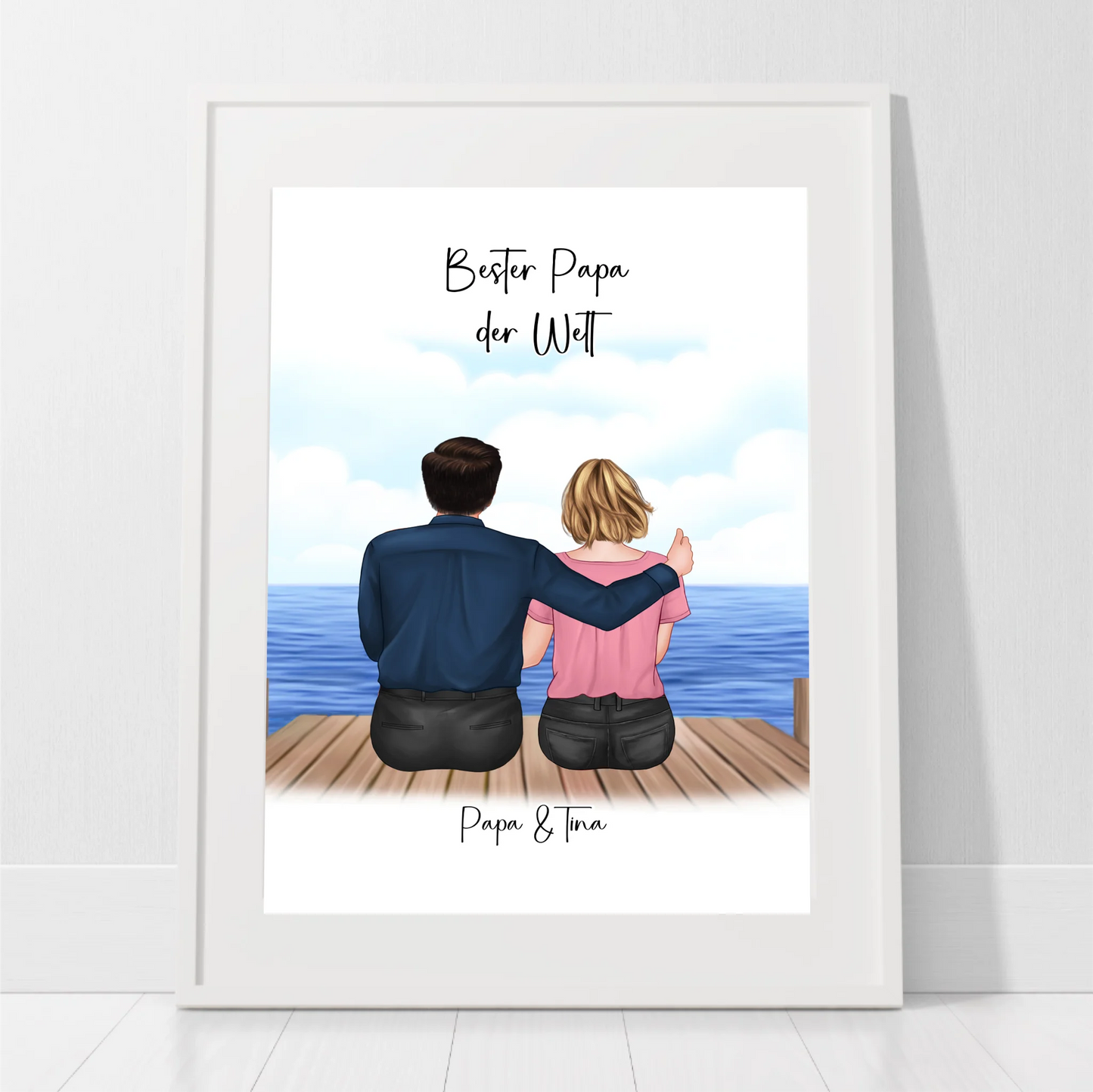 Papa & Tochter Personalisiertes Poster