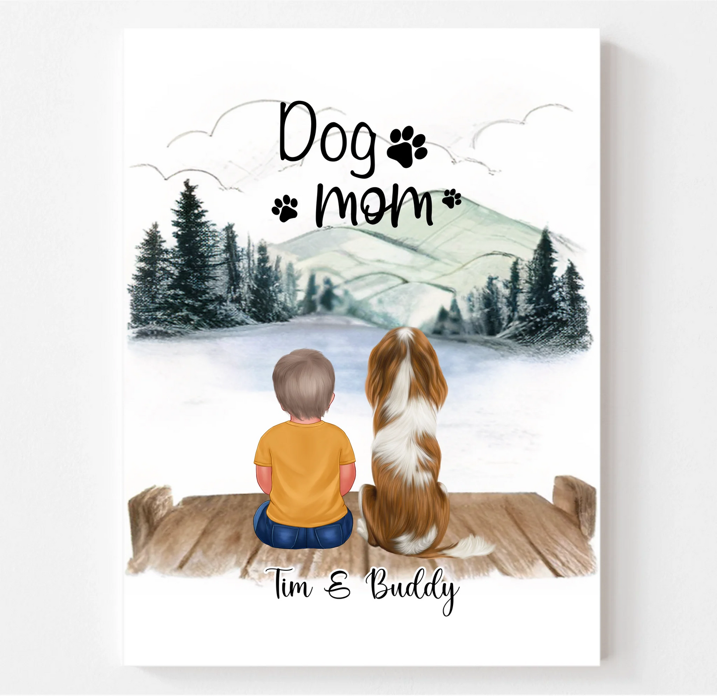 Kind mit Haustier Poster Tiere
